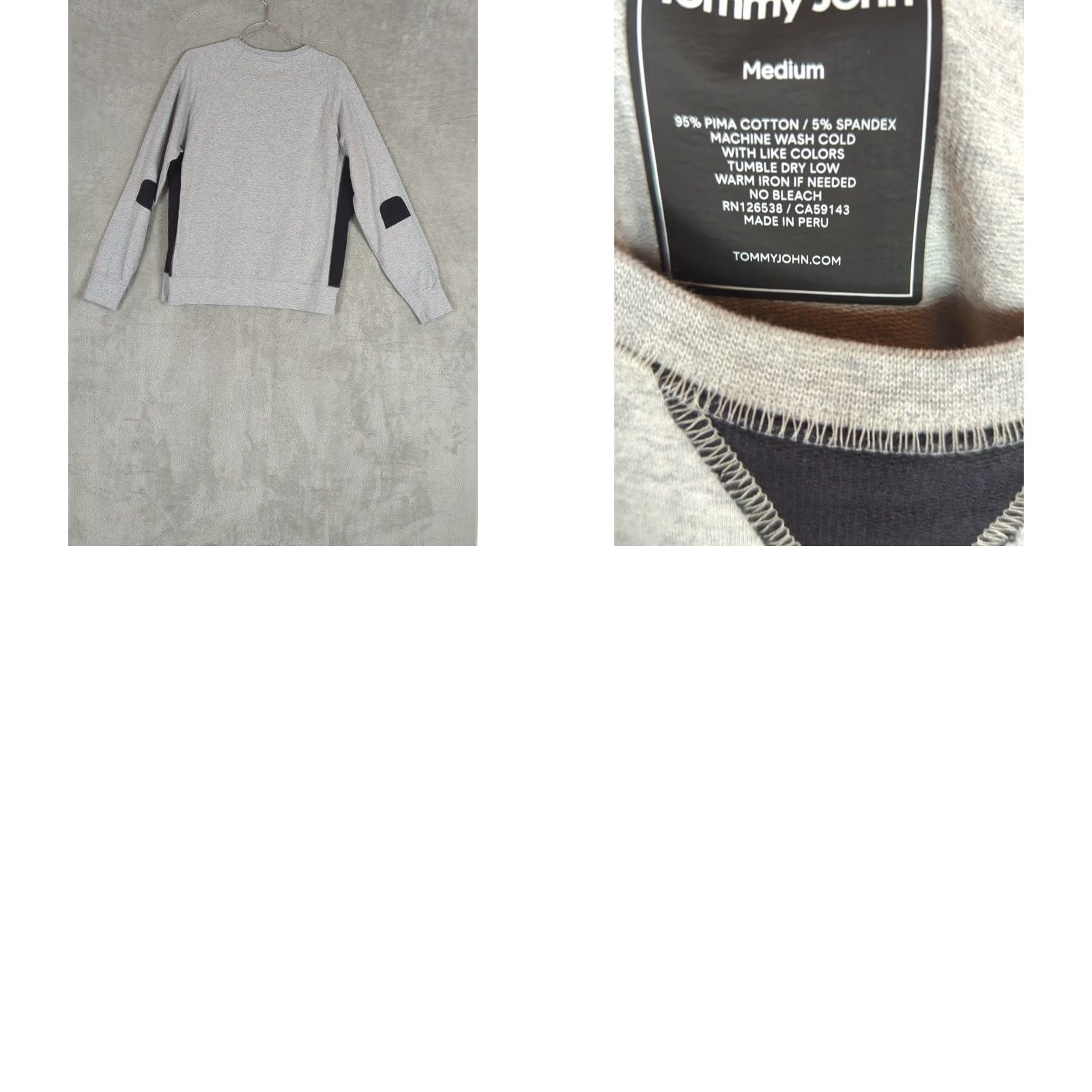 Vintage Tommy John Sweatshirt Crew Neck Long Sleeve Gray Men's M Active Size US M / EU 48-50 / 2 - 8 Thumbnail