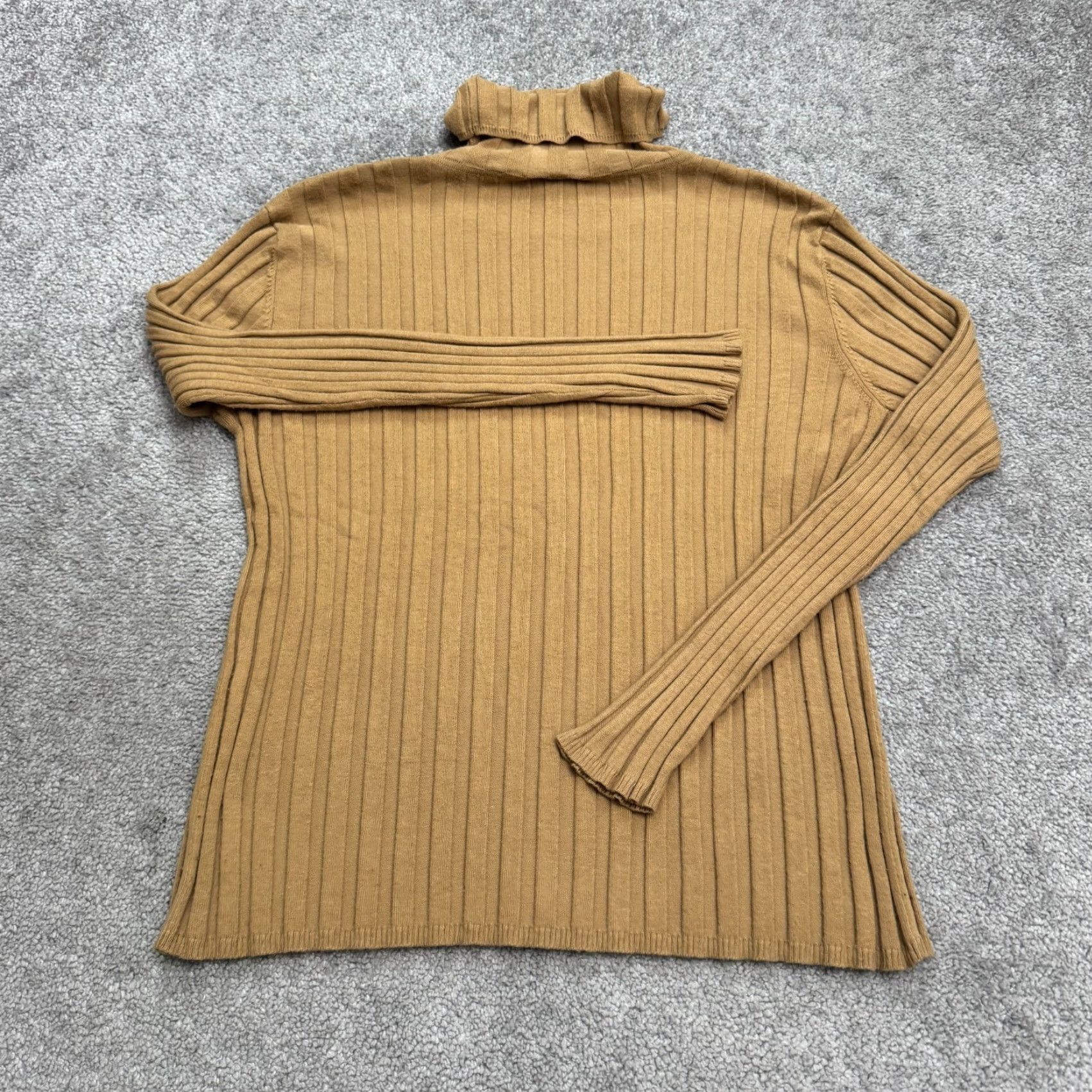 Talbots Talbots Knit Turtleneck Sweater Women M Camel Brown Ribbed Pullover Solid 90s Autumn Winter Mens Womens Size M / US 6-8 / IT 42-44 - 2 Thumbnail
