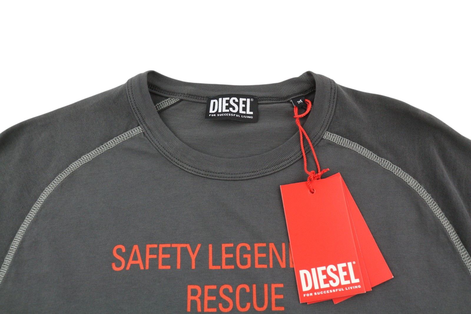 Diesel T-DIEGLAN M Grey Crew Collar Tricot T-Shirt 85114 Size US M / EU 48-50 / 2 - 4 Thumbnail