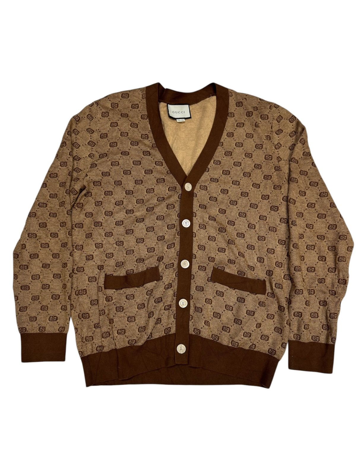 Gucci Gucci cardigan featuring an all-over monogram GG jacquard Size US XL / EU 56 / 4 - 2 Thumbnail