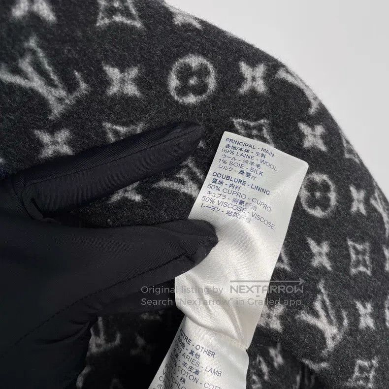 Louis Vuitton Louis Vuitton Black wool coat Size XS / US 0-2 / IT 36-38 - 7 Thumbnail