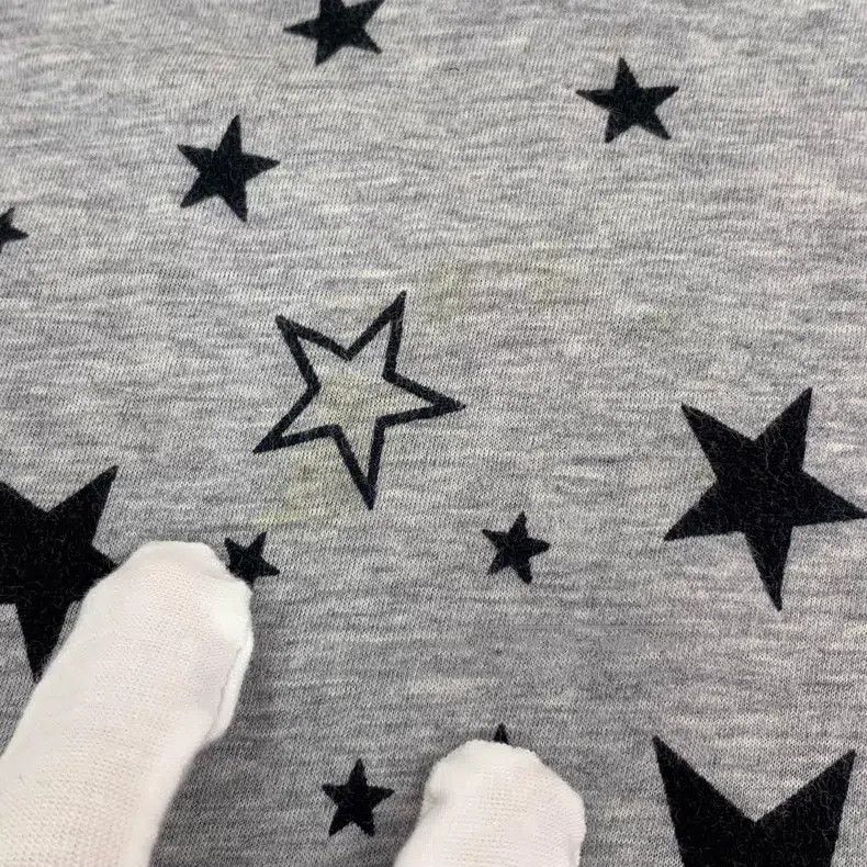 Saint Laurent Paris Saint Laurent Paris Gray Five-Pointed Star Printed Cotton Size US XS / EU 42 / 0 - 8 Thumbnail