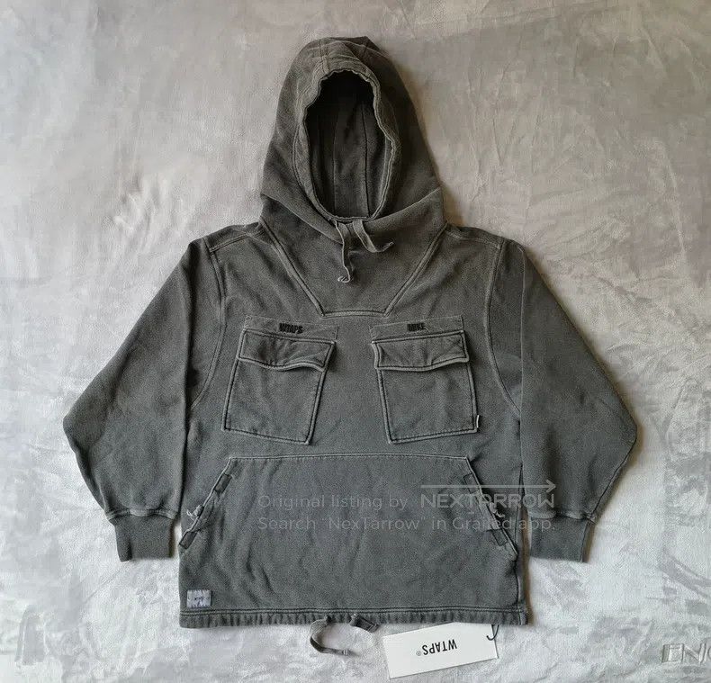 Wtaps Wtaps Wax-dyed Heavily Washed Hooded Sweatshirt Size US M / EU 48-50 / 2 - 1 Thumbnail