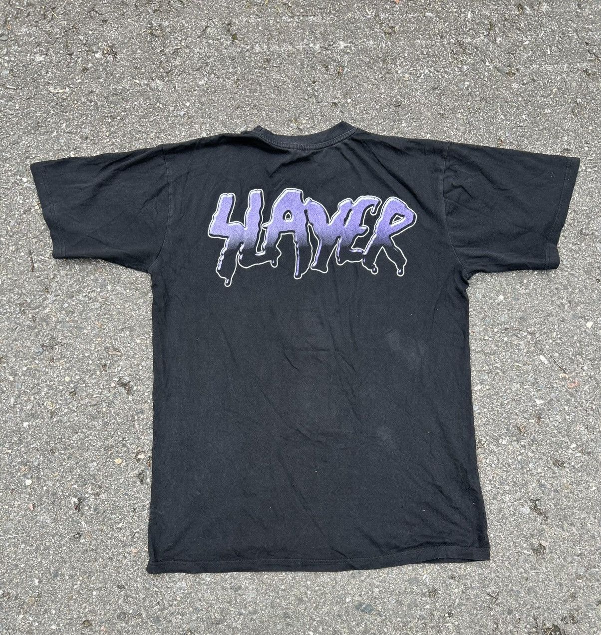 Band Tees × Slayer × Vintage vintage 90s Slayer Band tee Size US L / EU 52-54 / 3 - 4 Thumbnail