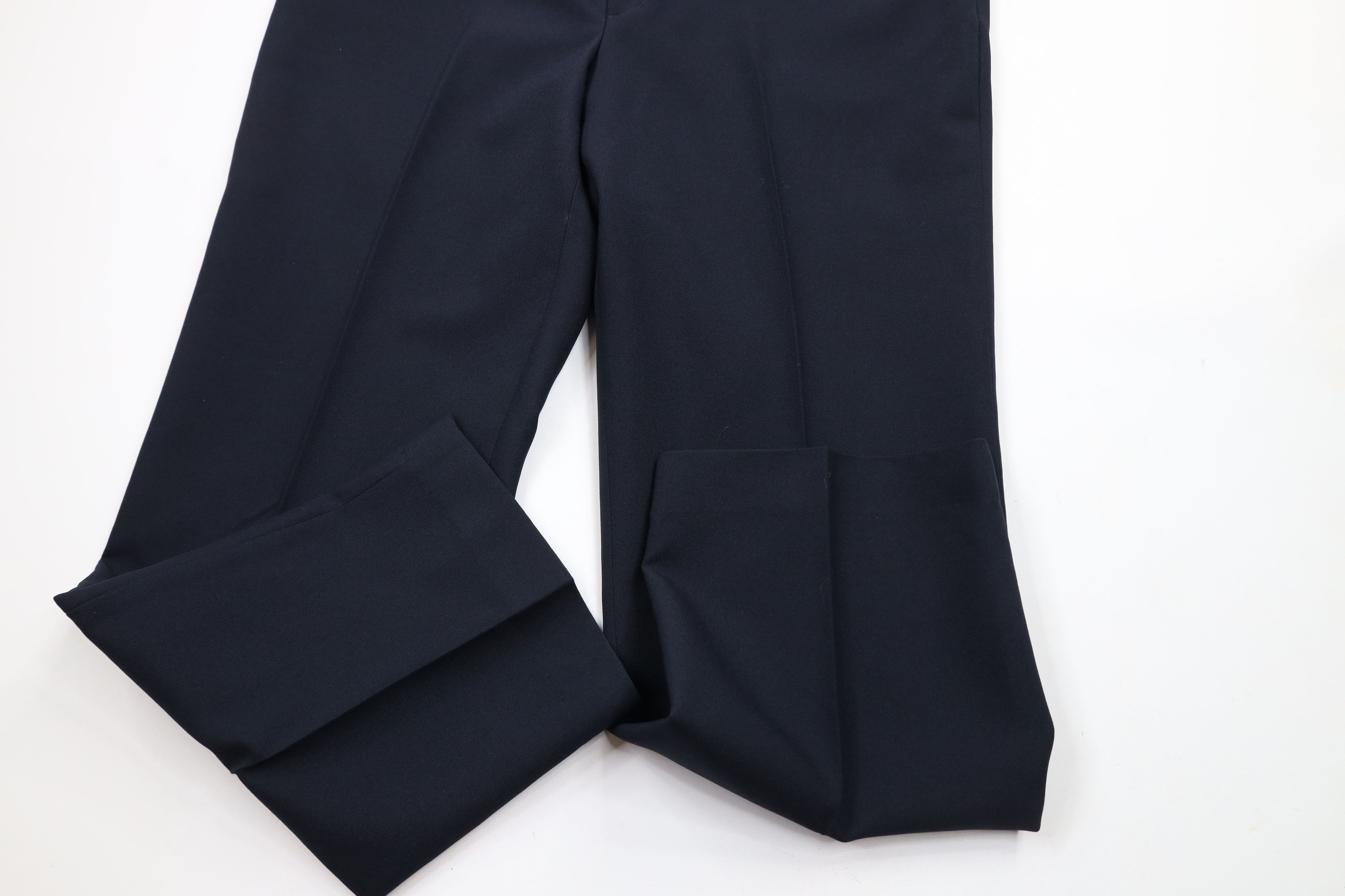 Vintage Vintage 70s Streetwear Wide Leg Chino Pants Navy Blue USA Size US 36 / EU 52 - 5 Thumbnail