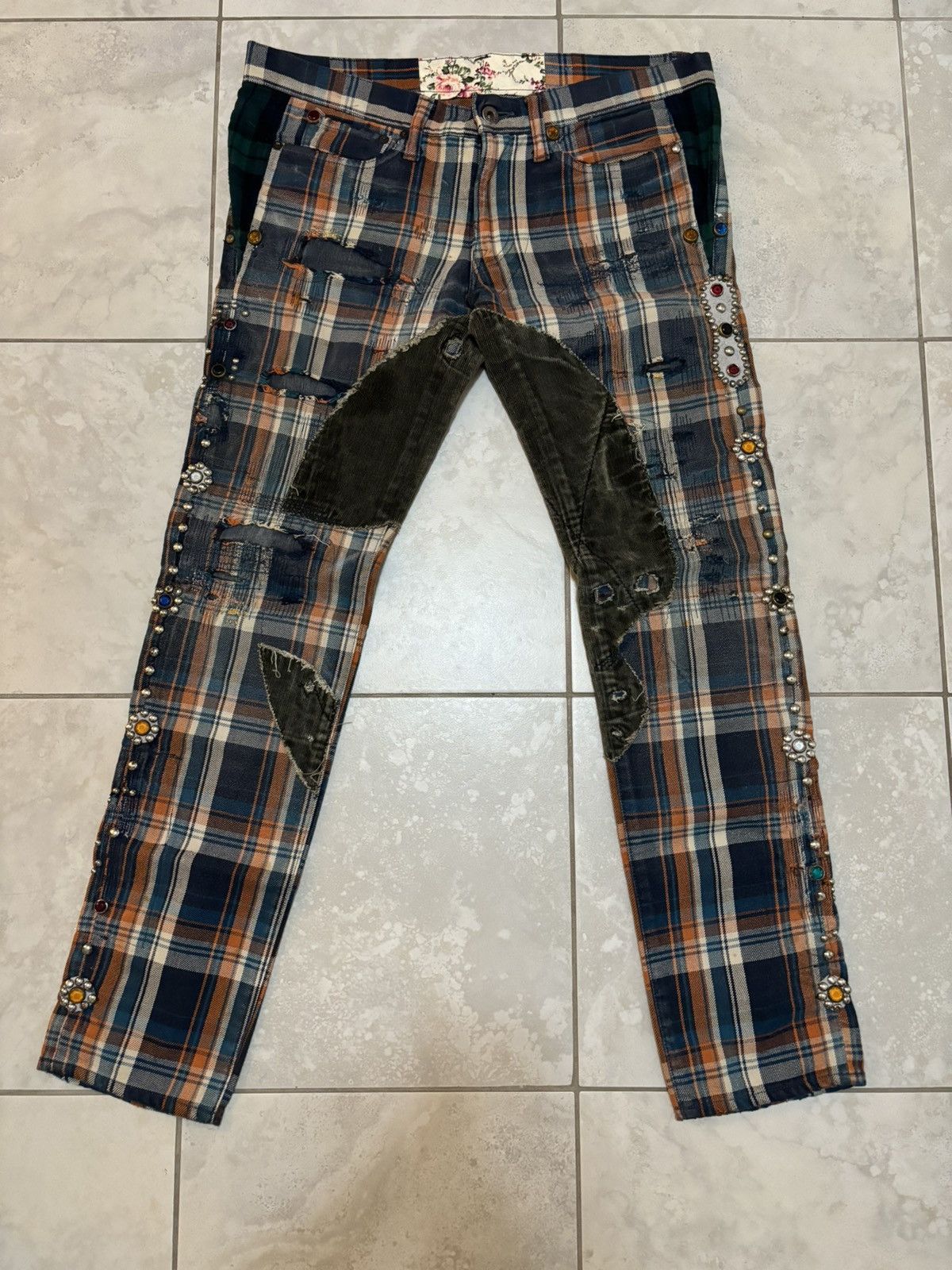Kapital Rare FW14 1st release Kapital Kountry gemstone studded pants Size US 30 / EU 46 - 2 Thumbnail