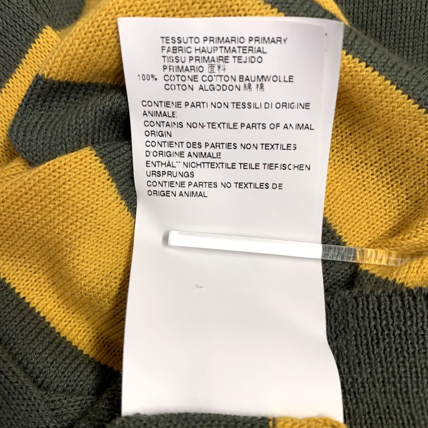 Marni MARNI Cotton Cardigan Size M Green Yellow Stripe V-Neck Size US M / EU 48-50 / 2 - 8 Thumbnail