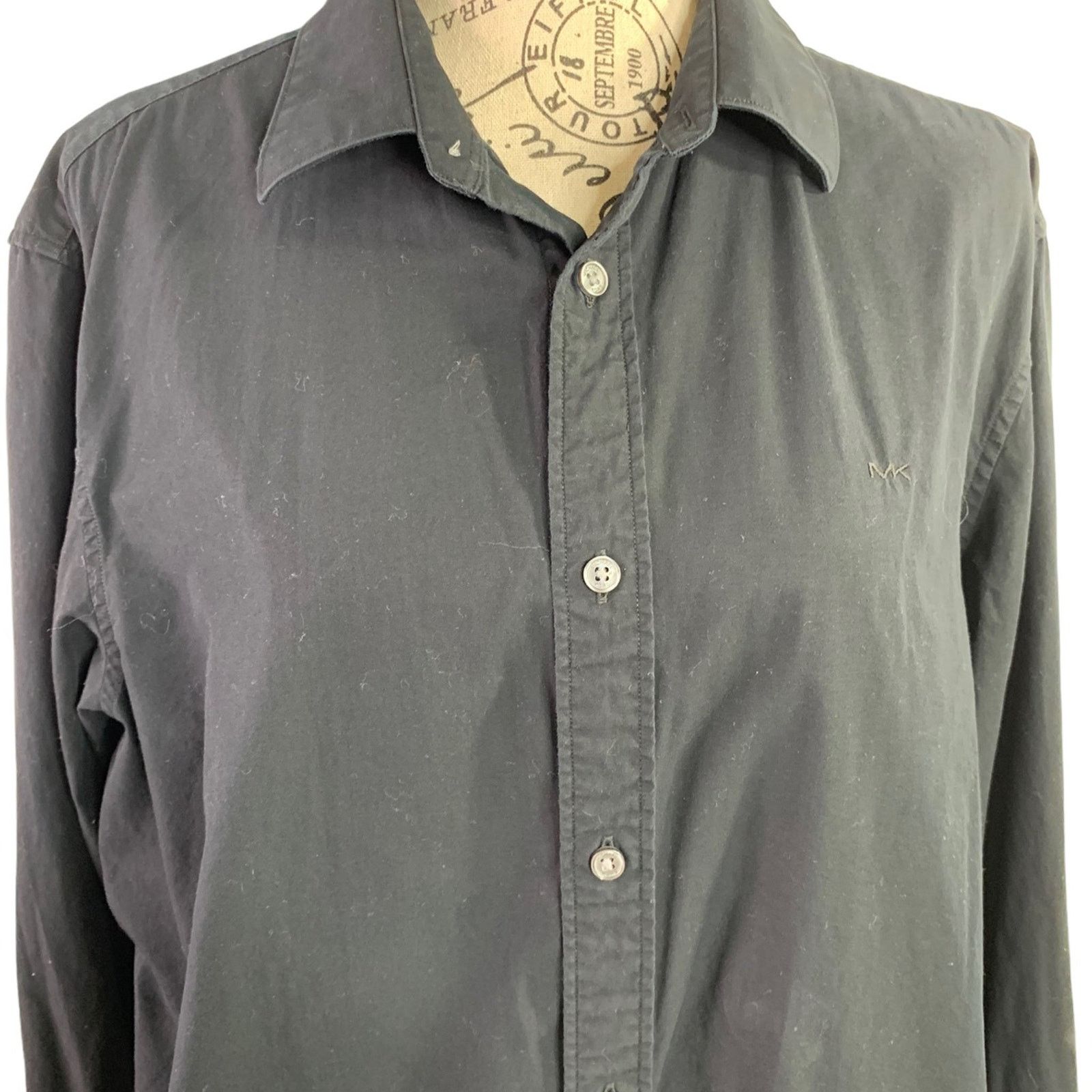 Michael Kors Michael Kors Men's Large Tailored Fit Black, Button down Size US L / EU 52-54 / 3 - 2 Thumbnail