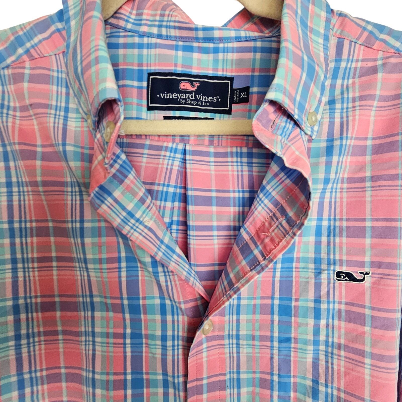 Vineyard Vines Vineyard Vines Mens Plaid Whale Shirt Sz XL Preppy Nantucket Size US XL / EU 56 / 4 - 2 Thumbnail
