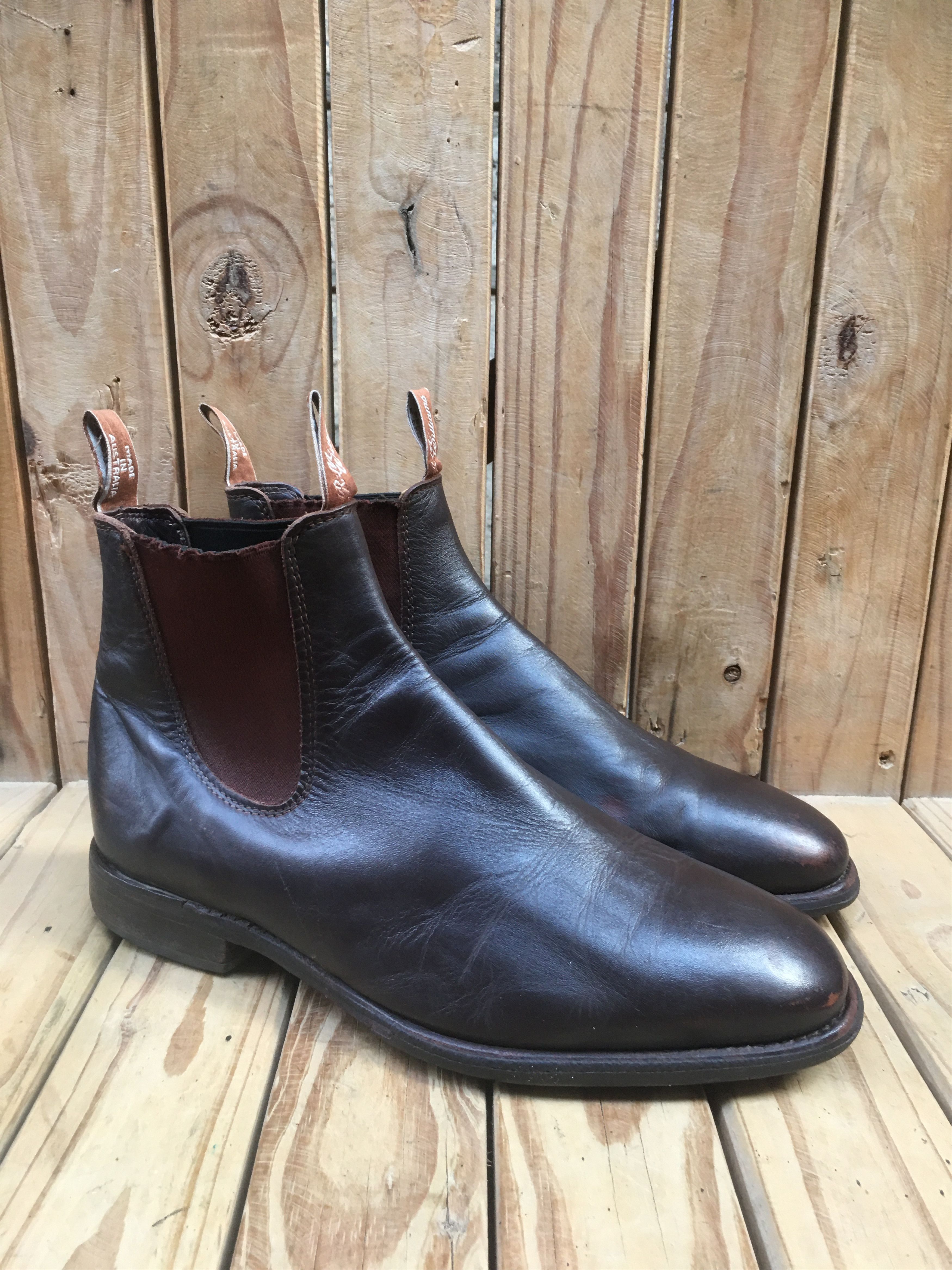 R.M. Williams RM Williams Brown Leather Boots Sz Uk 9.5 H USA 10.5 Size US 10.5 / EU 43-44 - 8 Thumbnail