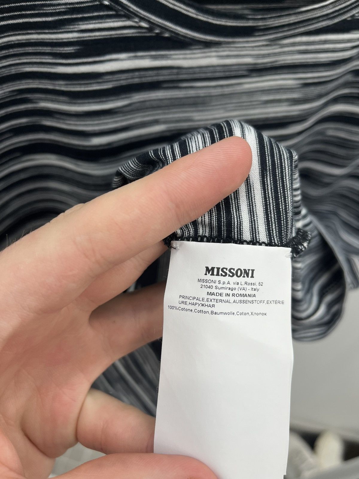 Missoni Missoni Striped Cotton Tee T-shirt Size US S / EU 44-46 / 1 - 5 Thumbnail