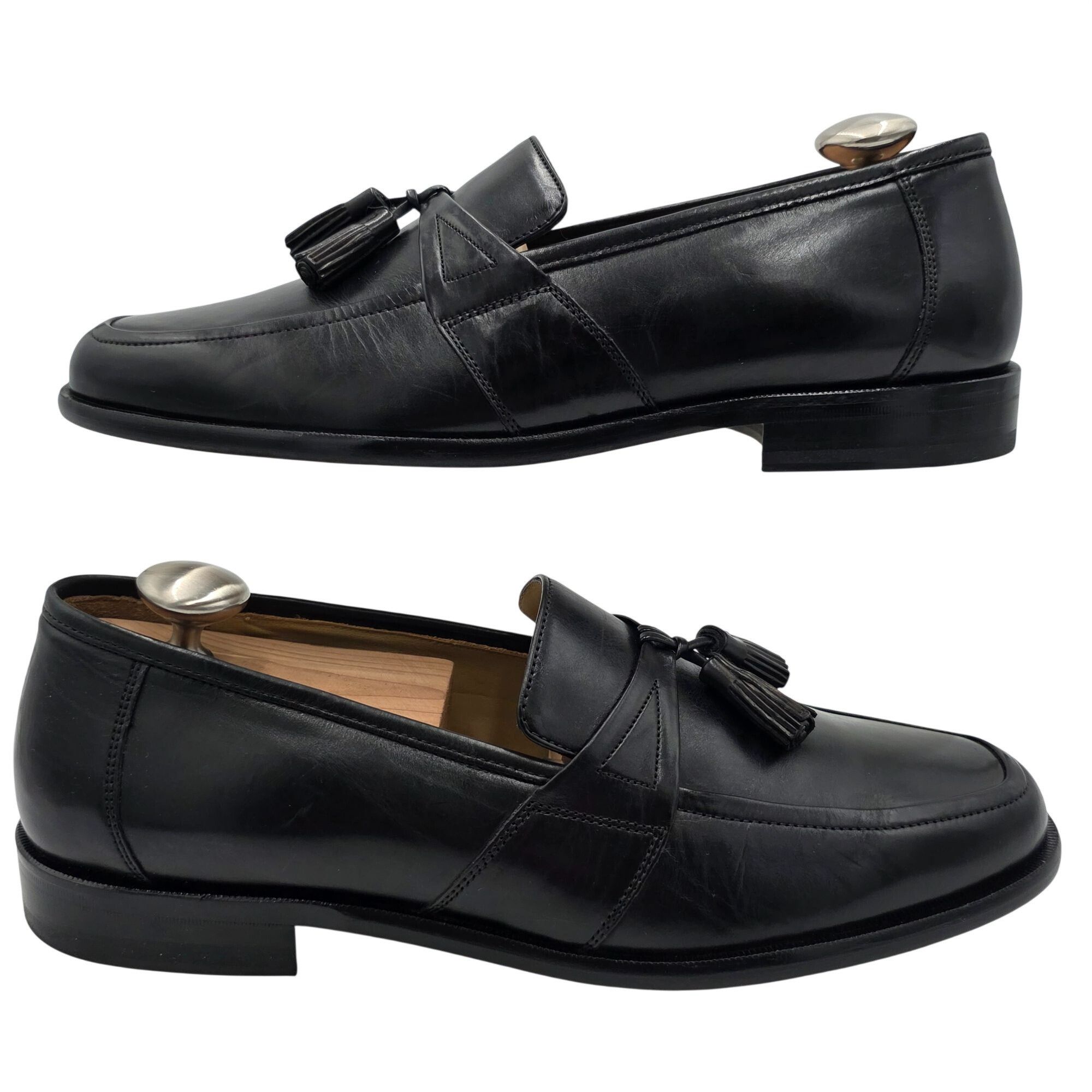 Johnston & Murphy Brogue Wingtip Tassel Loafers Men 10.5D Black Aristocraft USA Johnston & Murphy VINTAGE Johnston Murphy Aristocraft  main image 2