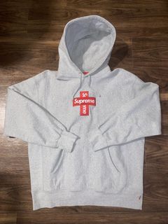 Supreme Cross Box Logo Grey | Grailed