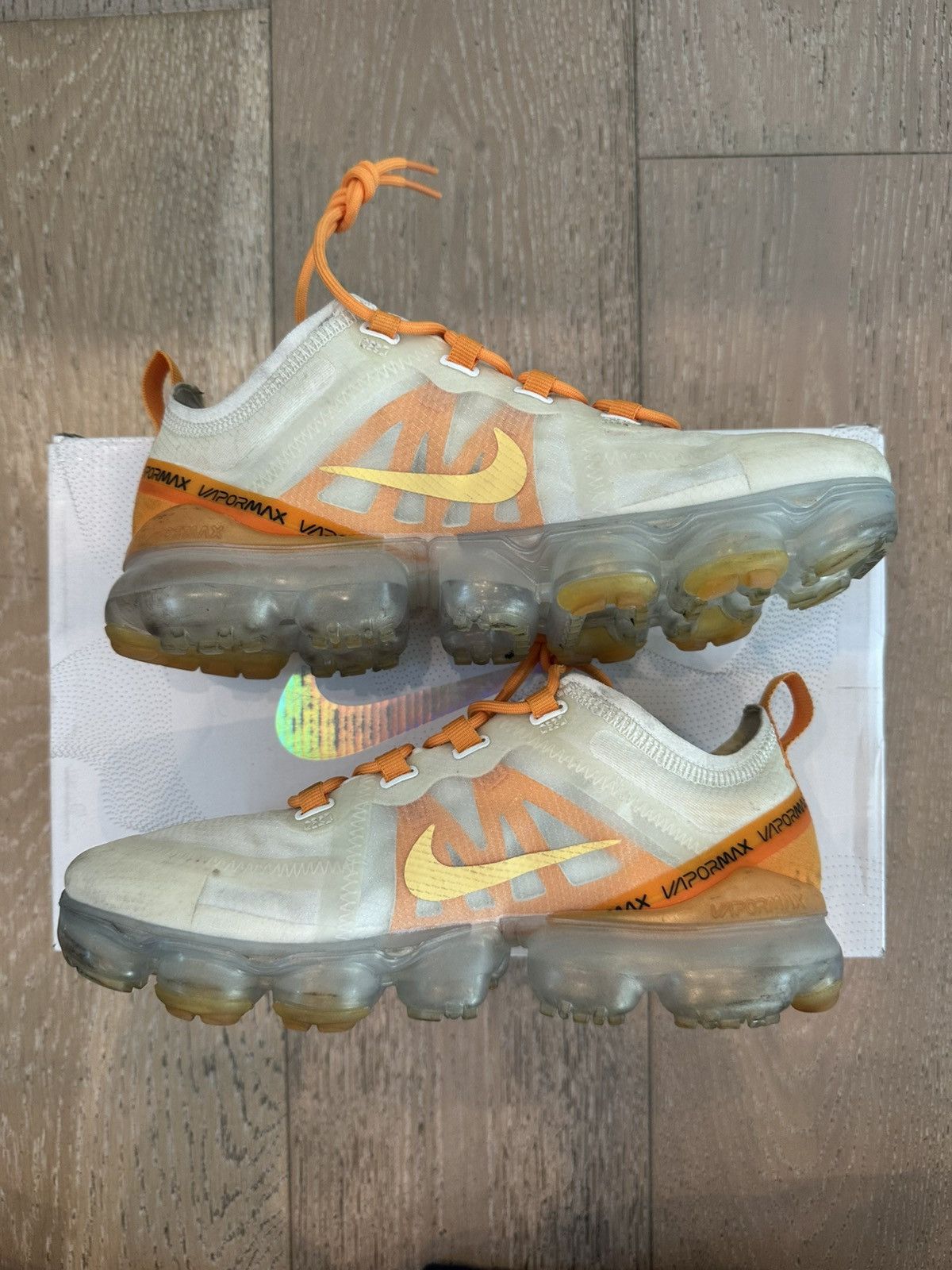 Nike Nike Air VaporMax 2019 White Orange Peel Size US 8 / IT 38 - 5 Thumbnail