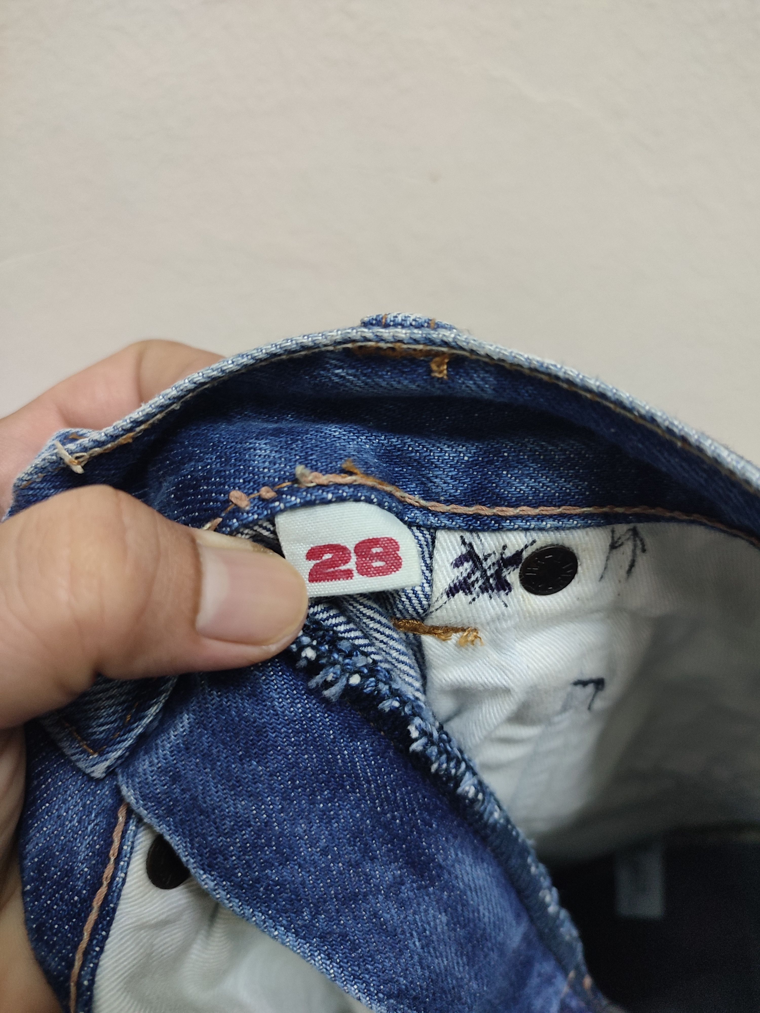 Blue Blue Japan Vintage Blue Blue Japan x H.R.Market Straight Cut Jeans Size US 30 / EU 46 - 17 Thumbnail