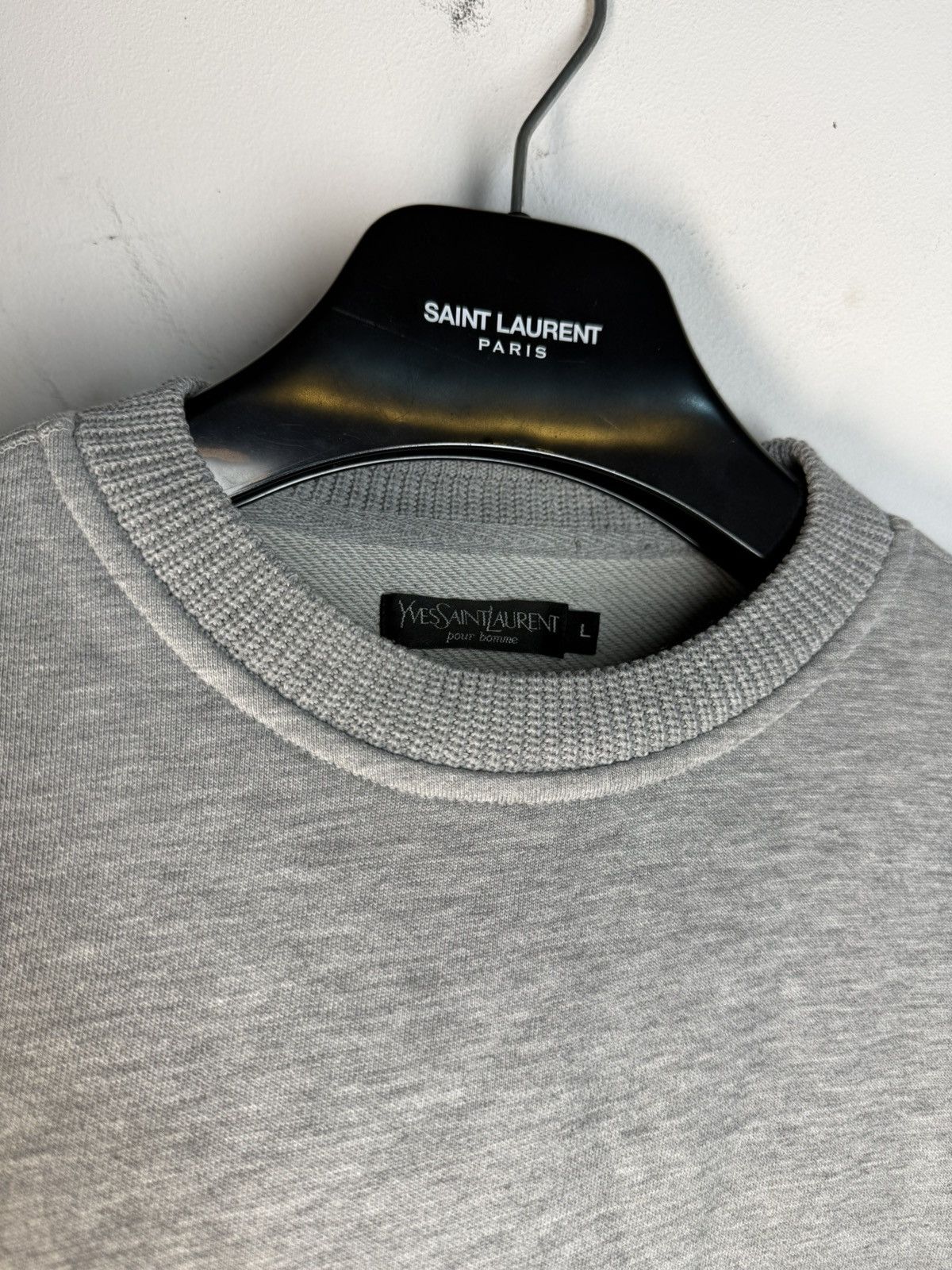 Yves Saint Laurent 90s YSL Sweatshirt Grey Crewneck Vintage Yves Logo Paris Size US L / EU 52-54 / 3 - 5 Thumbnail
