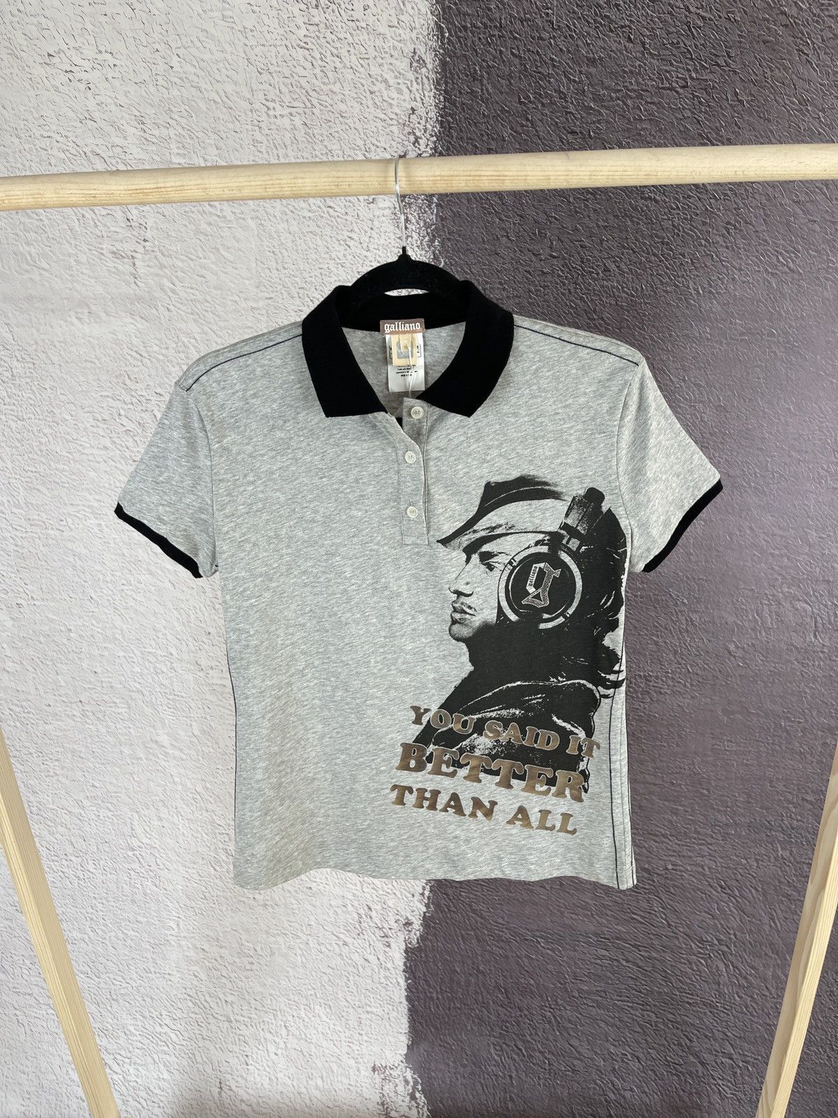 John Galliano John Galliano Newspaper Polo YOU SAID IT BETTER THAN ALL Size S / US 4 / IT 40 - 1 Thumbnail