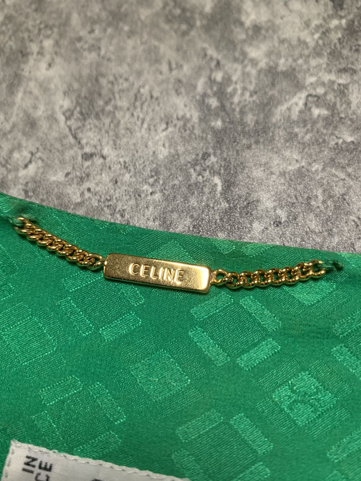 Celine Celine Double Pleated Green Monogram Patterned Size M / US 6-8 / IT 42-44 - 9 Thumbnail