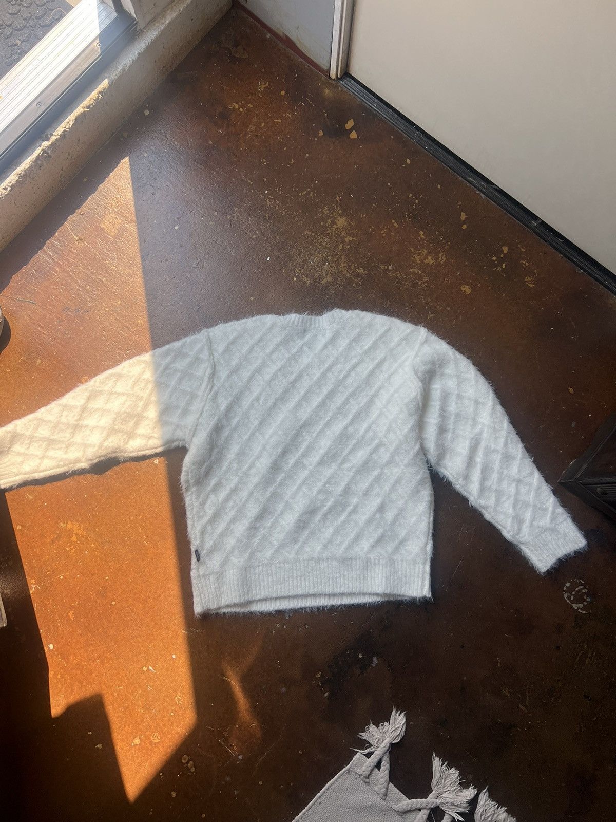 Streetwear × Stussy Stüssy Fuzzy Lattice Crew Sweater | Grailed