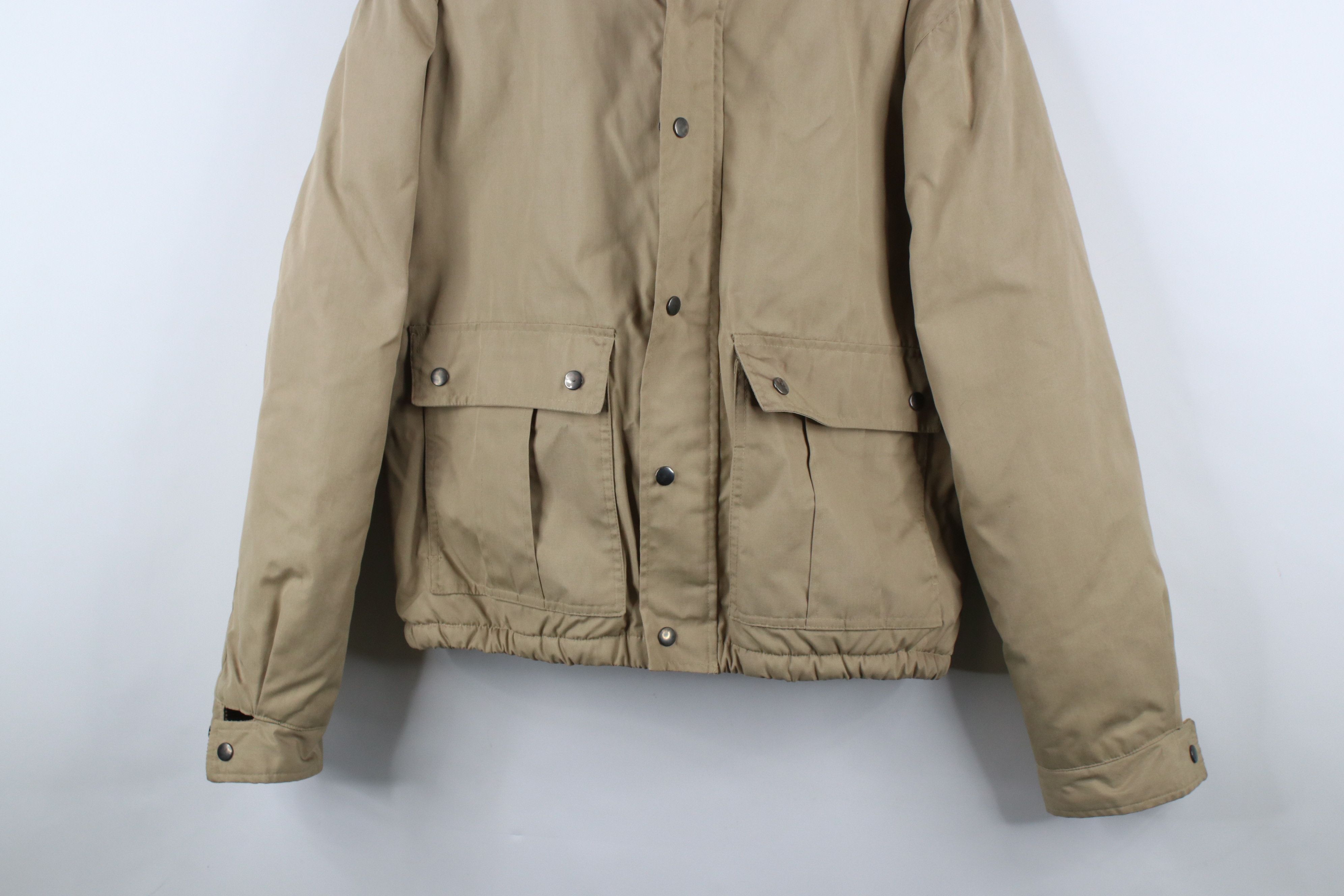 Vintage Vintage 70s Skor Fleece Lined Hooded Bomber Jacket Beige Size US L / EU 52-54 / 3 - 3 Thumbnail