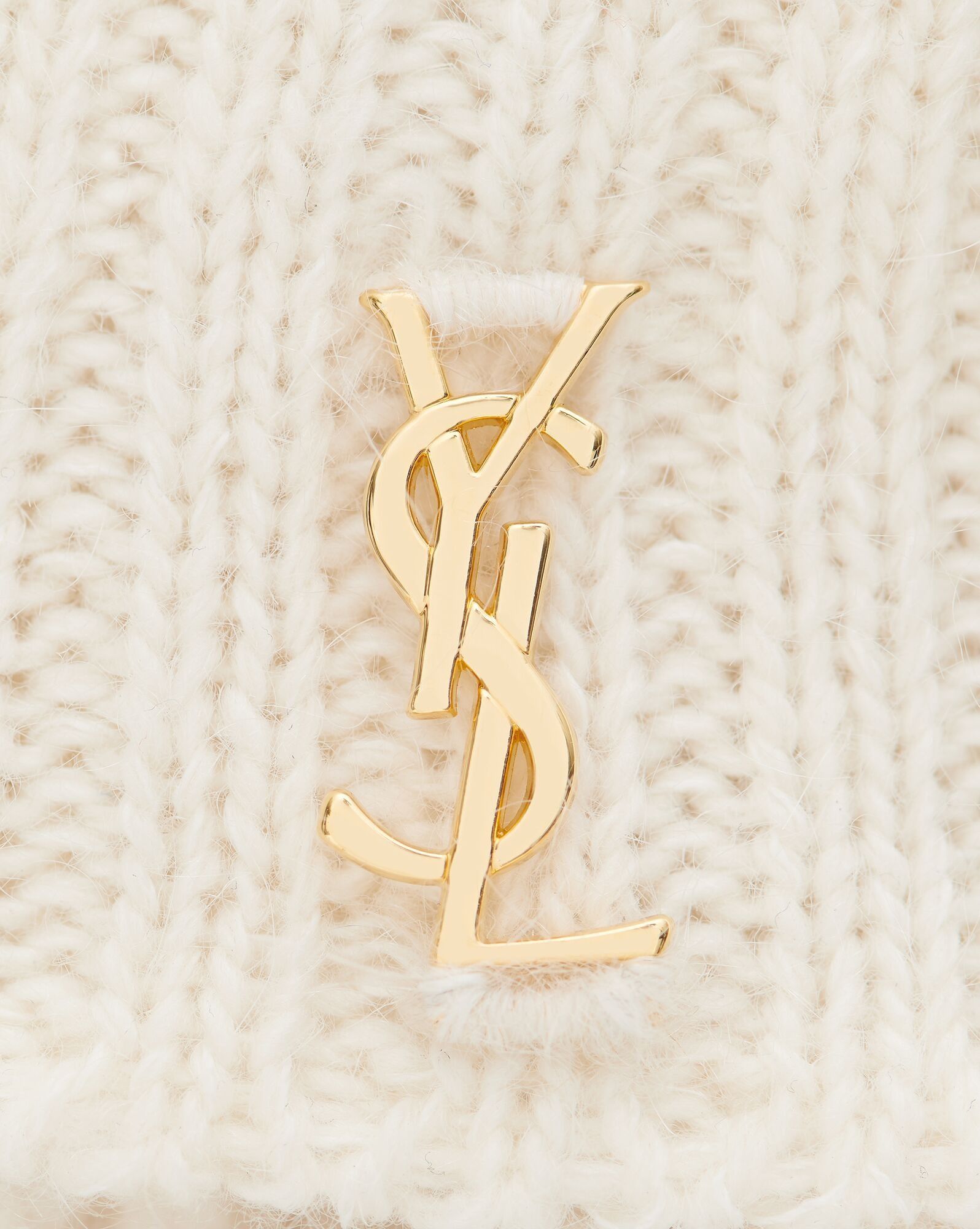 Saint Laurent Paris o1s1wg111224 Turtleneck Sweater Wool, Cashmere Mohair White Size XL / US 12-14 / IT 48-50 - 3 Thumbnail