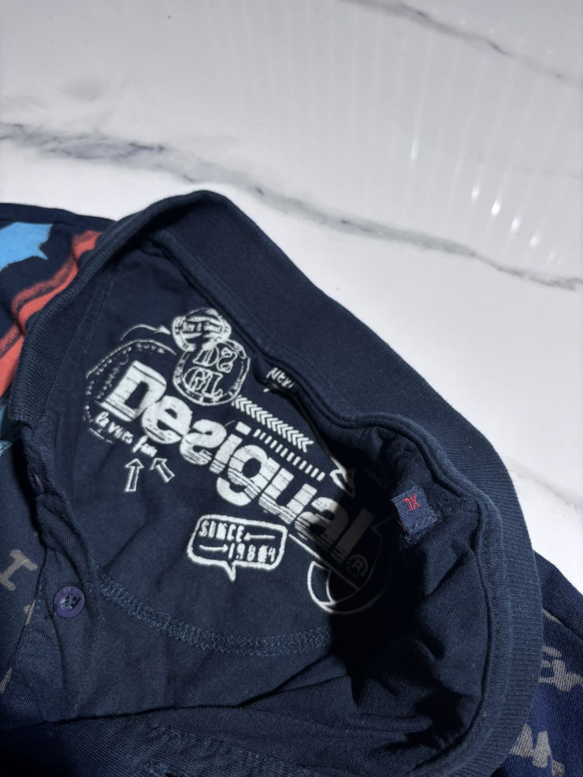 Japanese Brand Y2K Rugby Polo Tshirt Fun Love Sex Desigual Logo 00’s Size US XL / EU 56 / 4 - 5 Thumbnail