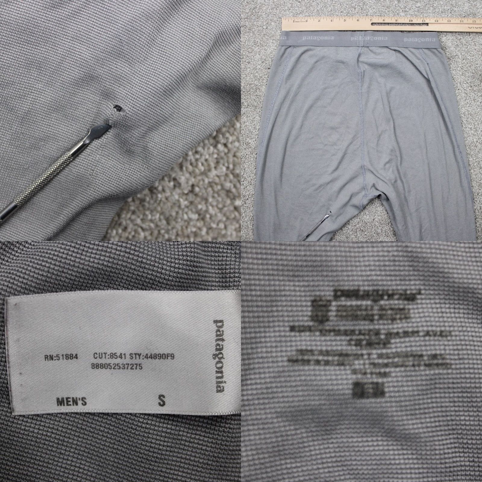 Patagonia Patagonia Capilene Base Layer Pants Mens Small Gray Stretch Thermal Leggings Size US 29 - 8 Thumbnail