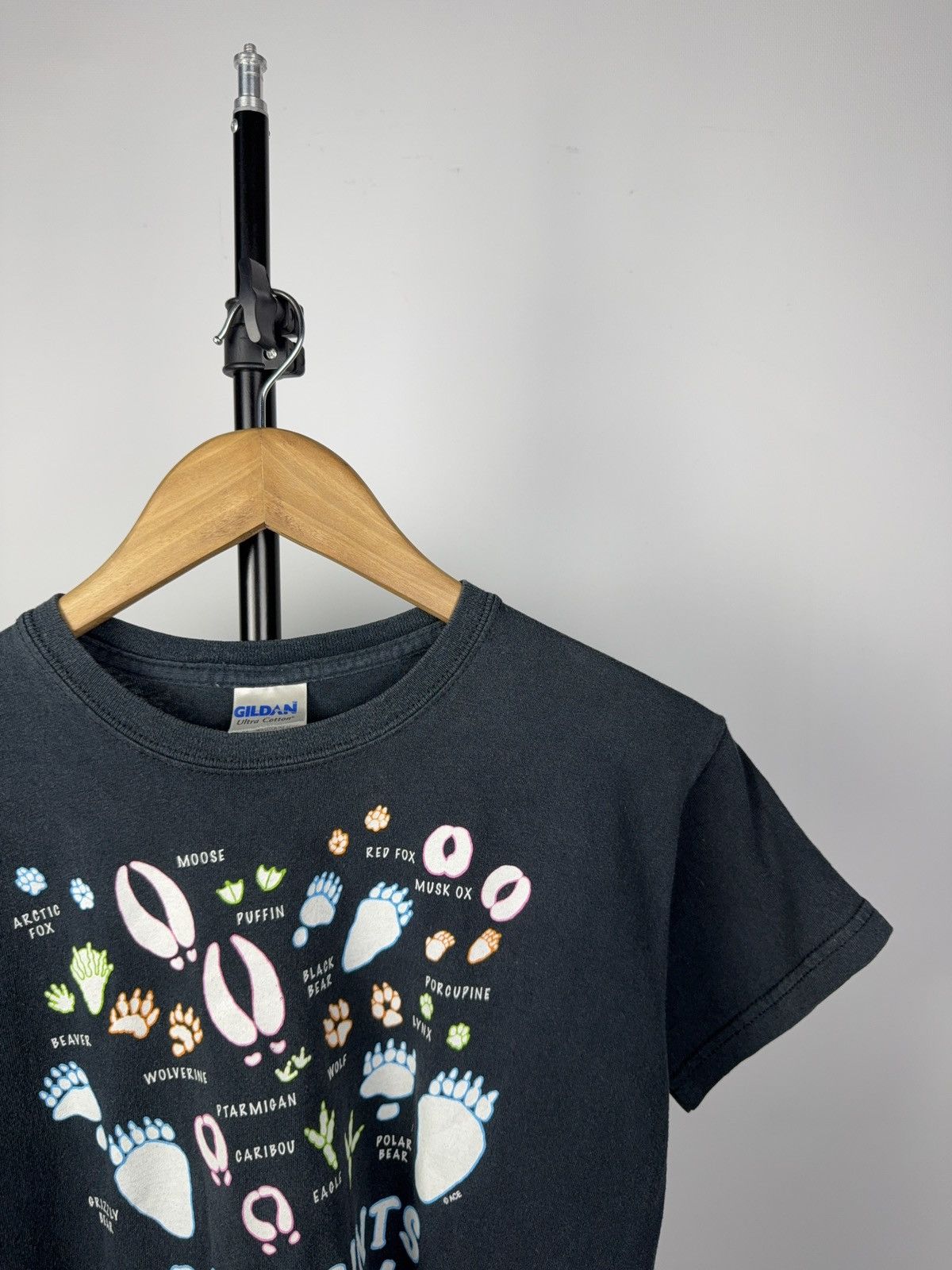 Vintage Vintage 00s Alaska Animal Tracks Graphic Tee Nature Shirt Size M / US 6-8 / IT 42-44 - 2 Thumbnail