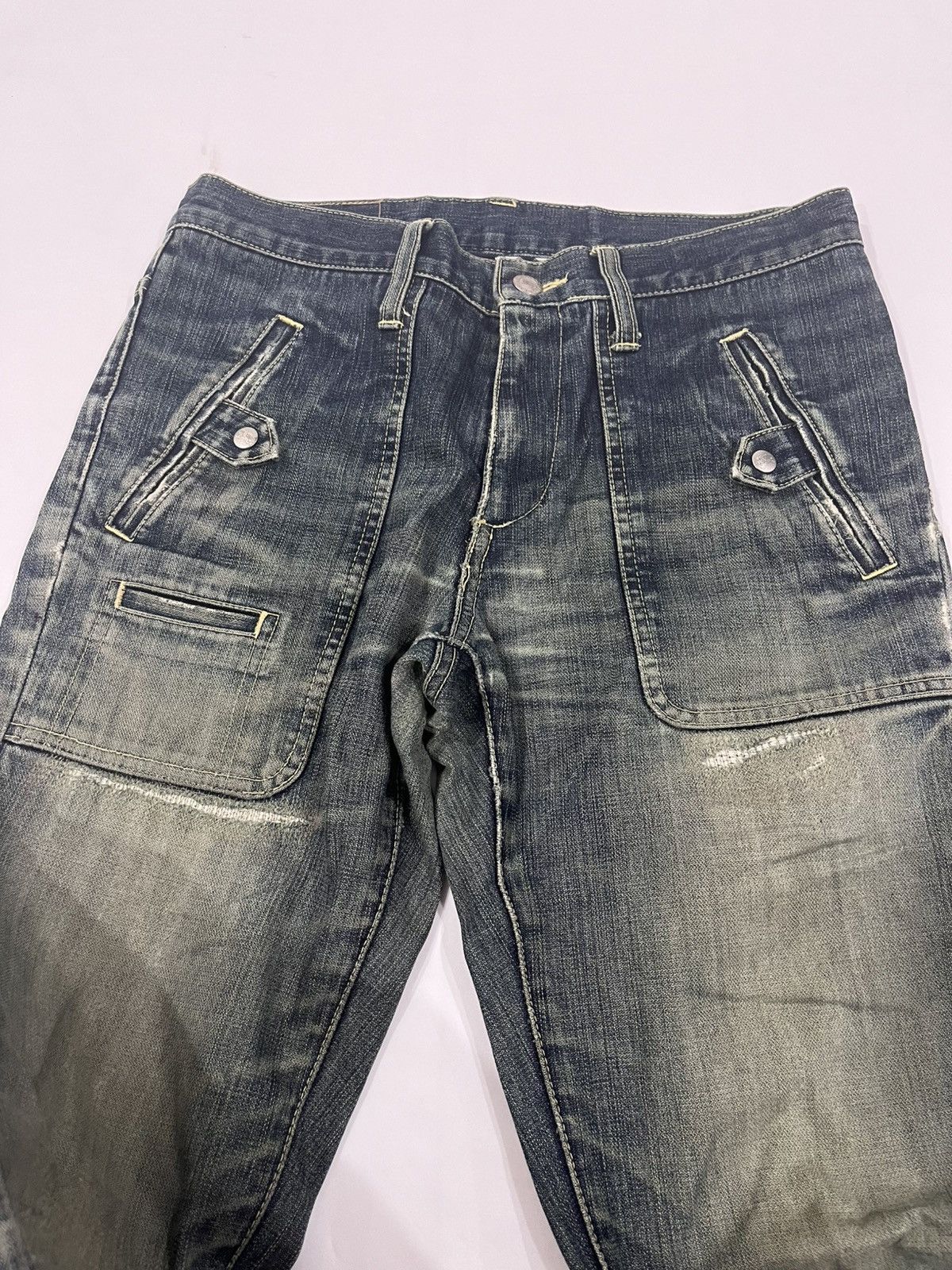 Burberry × Japanese Brand × Vintage Burberry Blue Label Distress Bush/klaus Jeans Size S Size US 31 - 7 Thumbnail