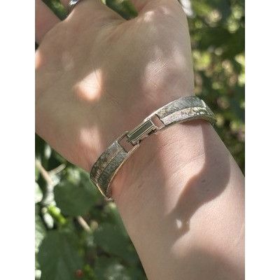 Vintage Silver Tone Mesh Flower Bracelet Vintage With A Fold Over Cl Size ONE SIZE - 3 Thumbnail