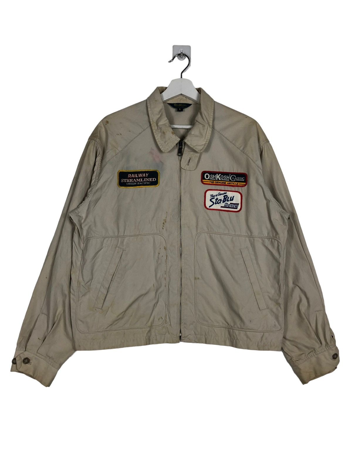 Oshkosh × Vintage 🔥 VINTAGE OSHKOSH CLASSIC PATCHES WORK JACKET Size US L / EU 52-54 / 3 - 2 Thumbnail