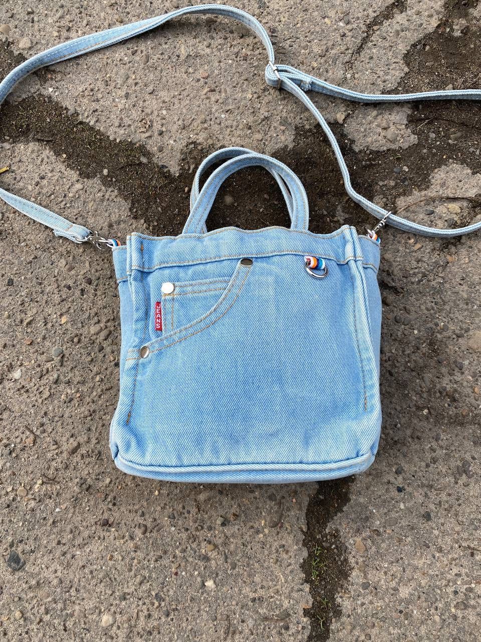 Japanese Brand Jeans faded mini diesel like sling bag Size ONE SIZE - 3 Thumbnail