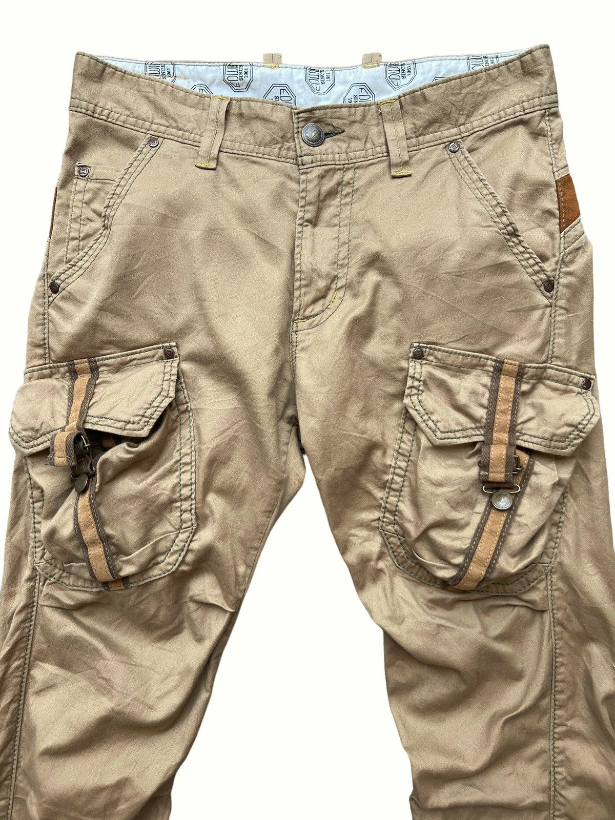 Edwin Edwin Multipocket Cargo Bondage Paracute Flare Pants 33x30 Size US 33 - 4 Thumbnail