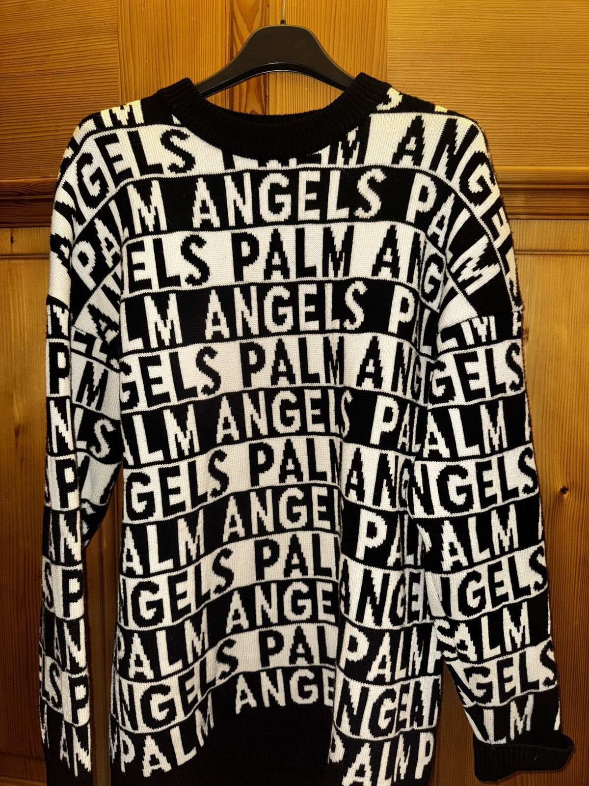 Palm Angels Palm Angels All-Over Logo Knit Sweater Size US XL / EU 56 / 4 - 1 Thumbnail