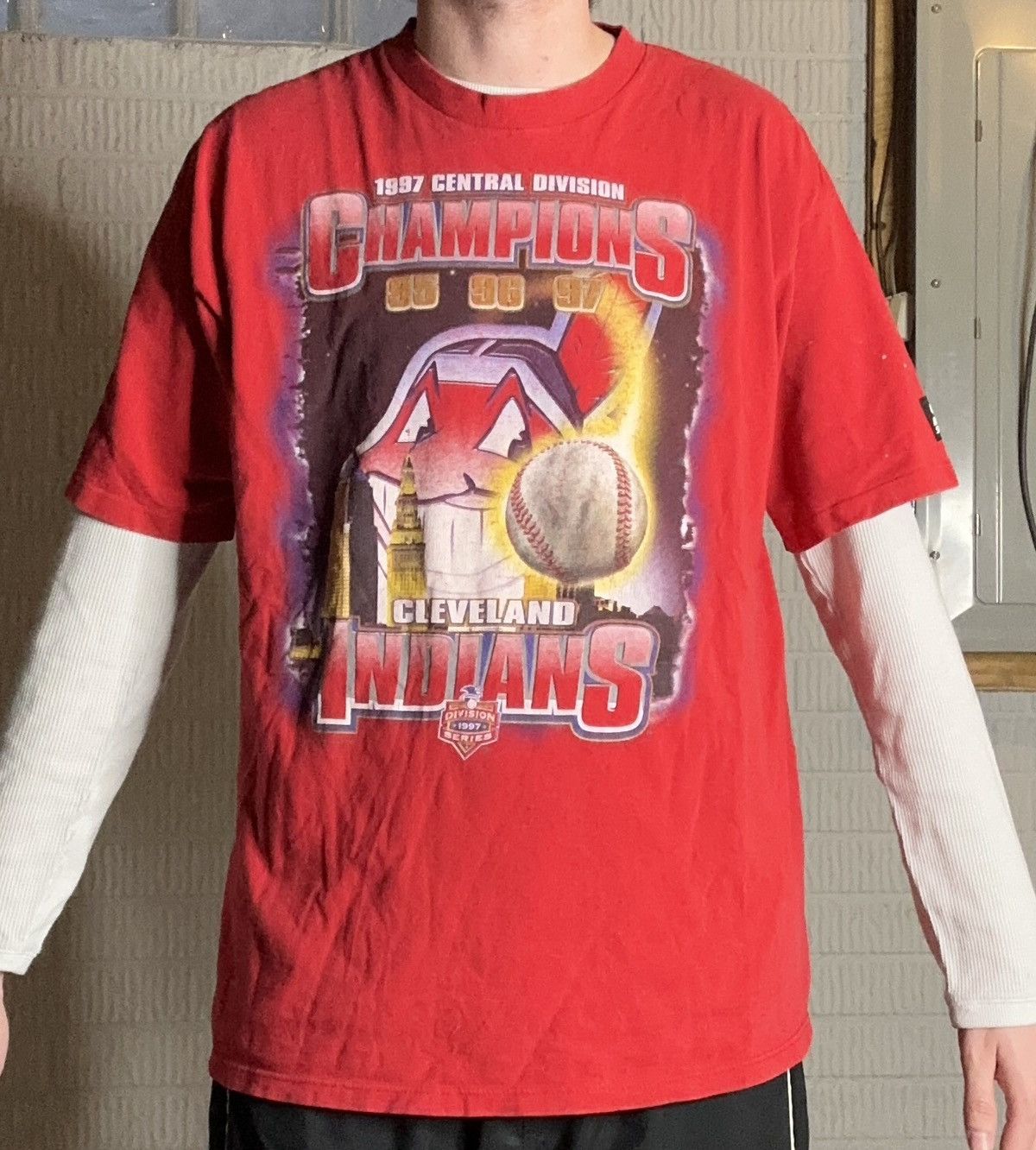 Starter Vintage 90s Cleveland Indians Starter T Shirt Size US XL / EU 56 / 4 - 1 Thumbnail