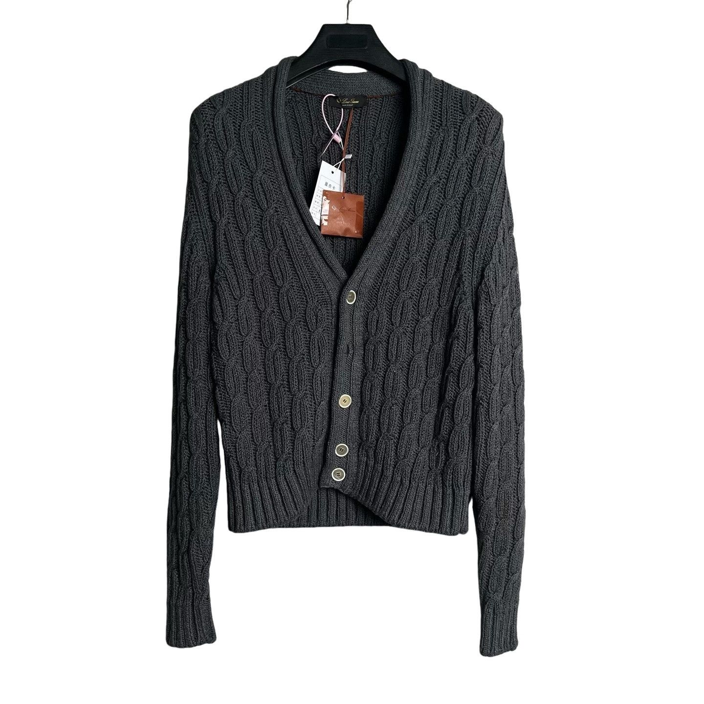Loro Piana Loro Piana Gray Cable Knit Cardigan 48 Size US M / EU 48-50 / 2 - 1 Thumbnail