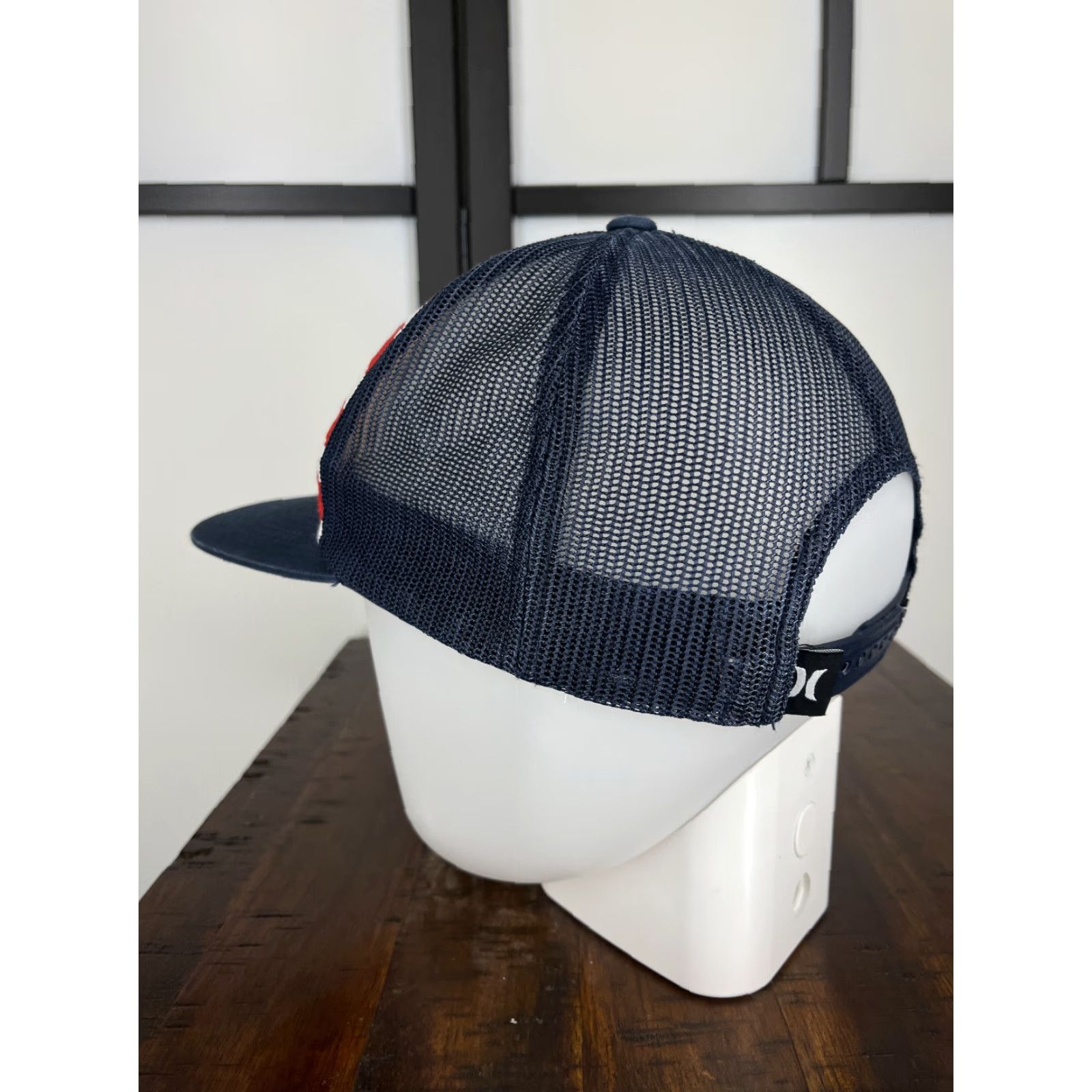 Hurley Hurley Hat Trucker Adult One Size Blue Red USA Flag Cap Cap USA Trucker Hat Mens 4th July Size ONE SIZE - 5 Thumbnail