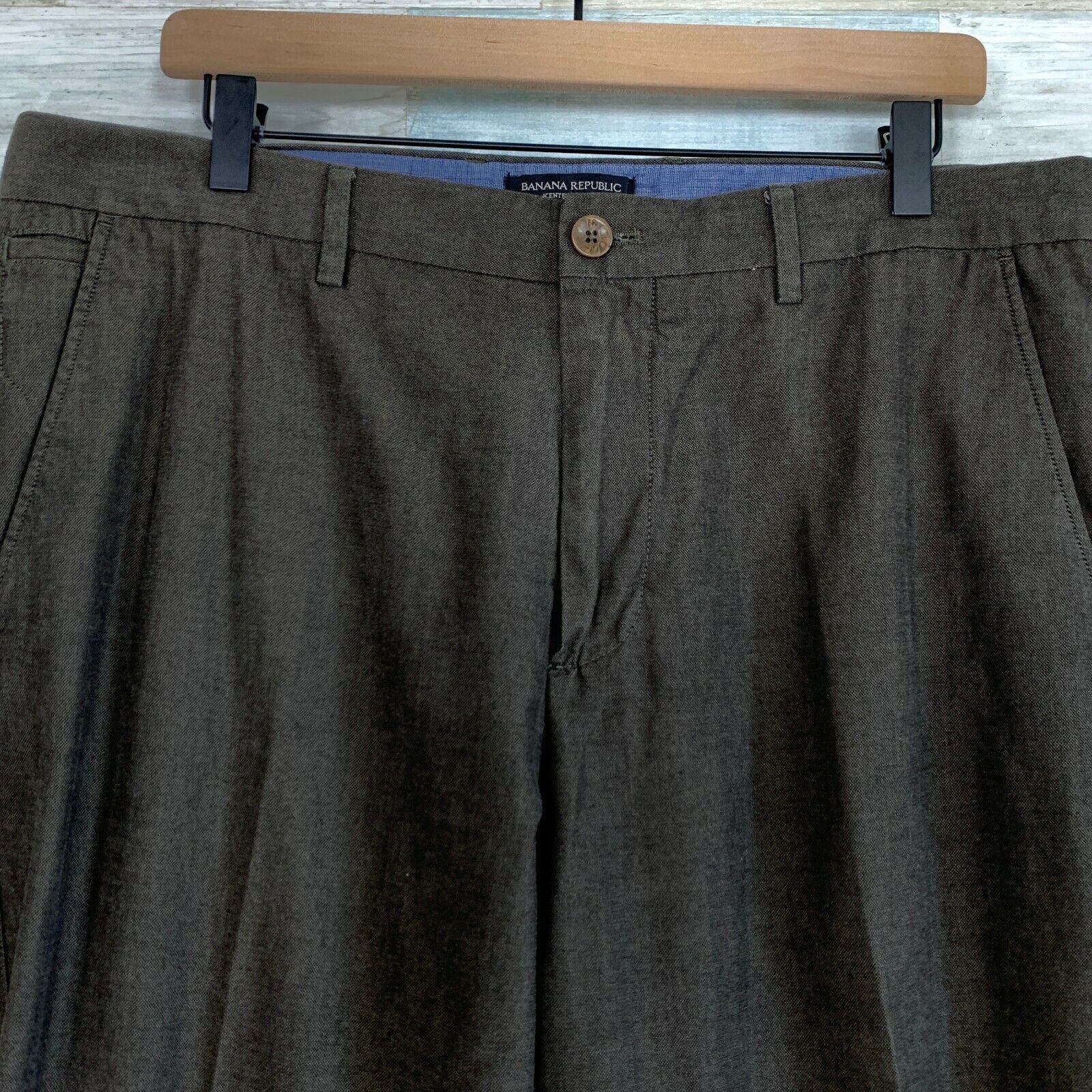 Banana Republic Banana Republic Kentfield Pants Chino Brown Flat 36 Size US 36 / EU 52 - 2 Thumbnail