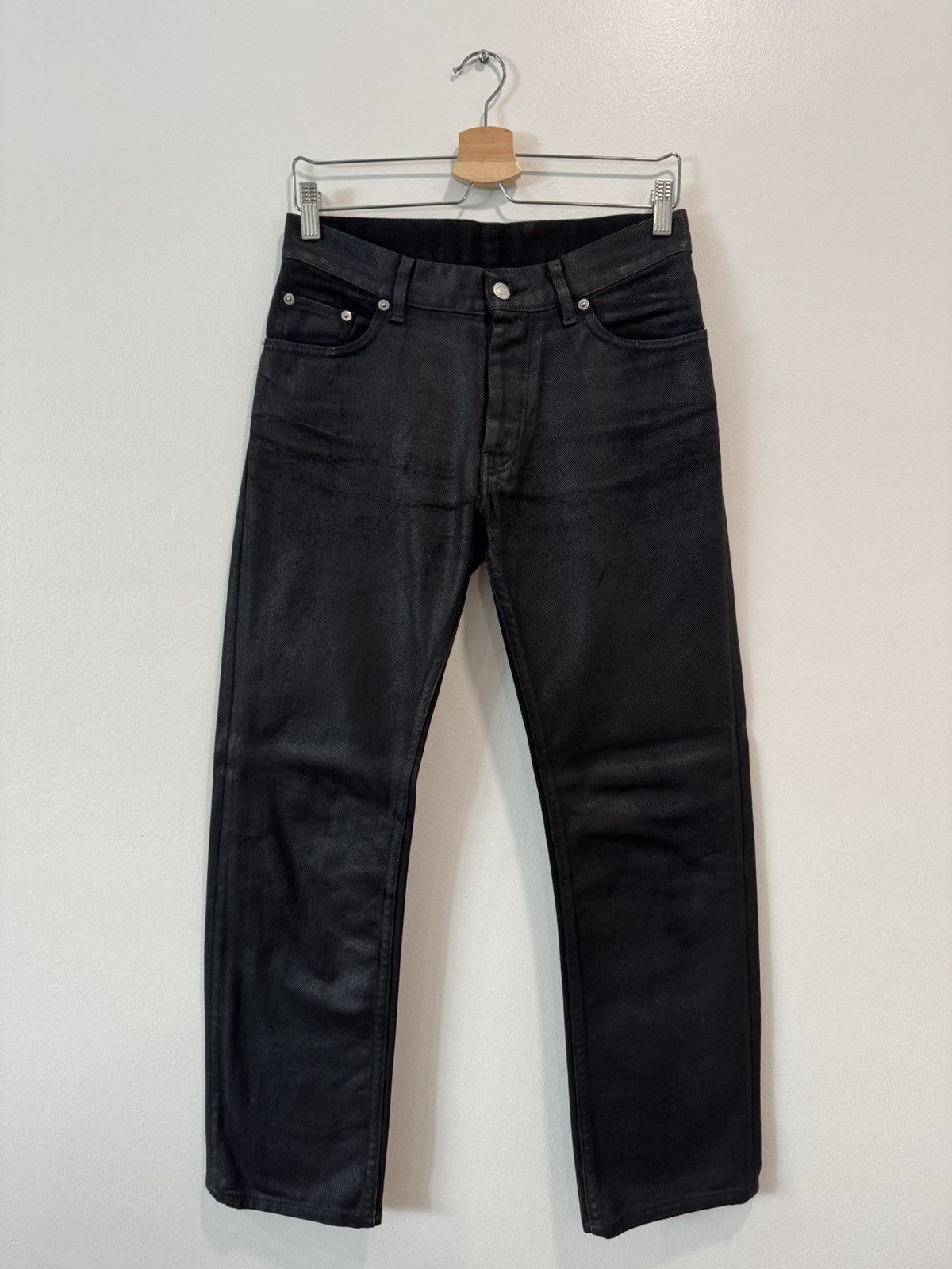 Helmut Lang Waxed Coated Denim Classic Cut 1999 Mens Size 29