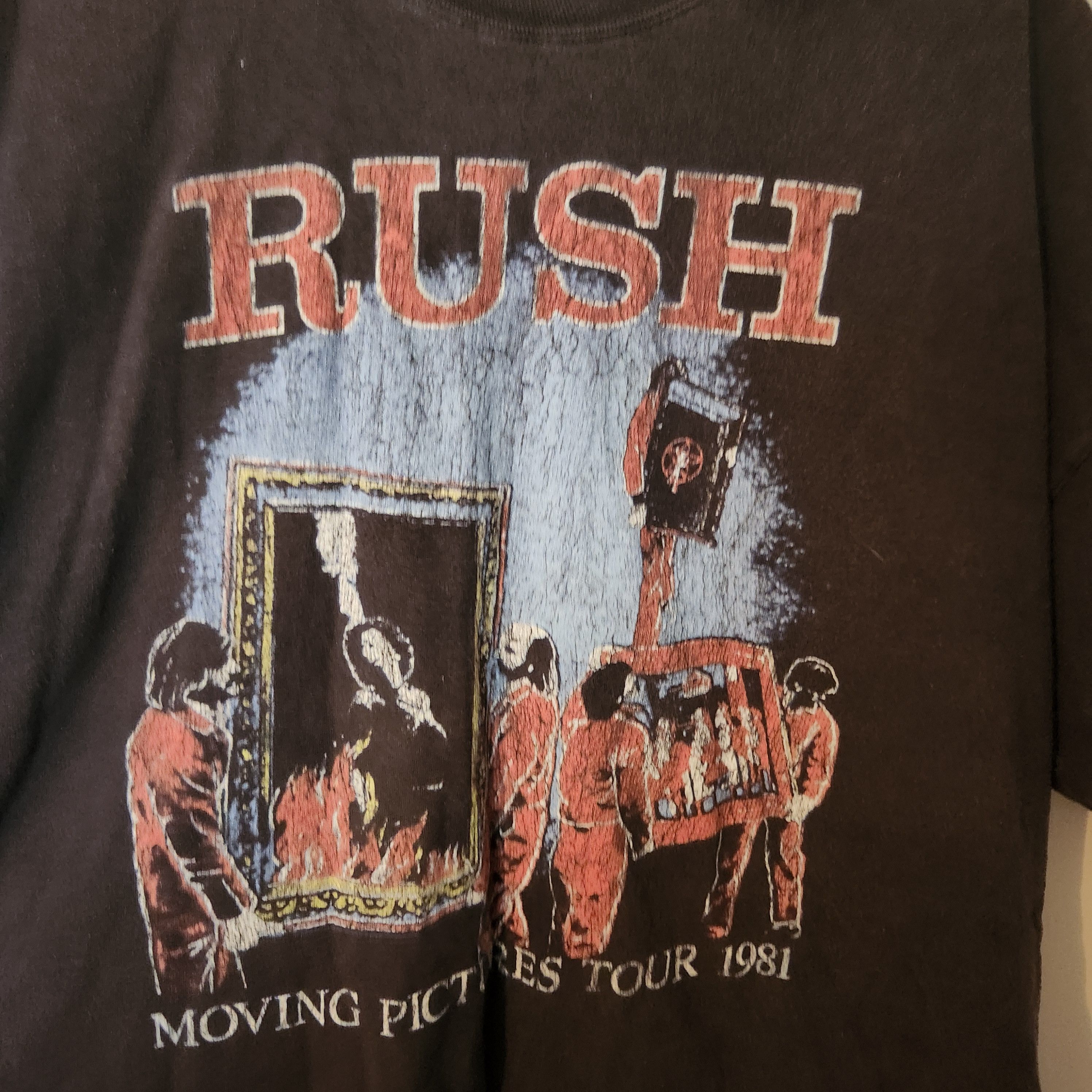 Hanes Rush Moving Pictures Tour 1981 T-Shirt Adult 2XL Black Size US XXL / EU 58 / 5 - 8 Thumbnail