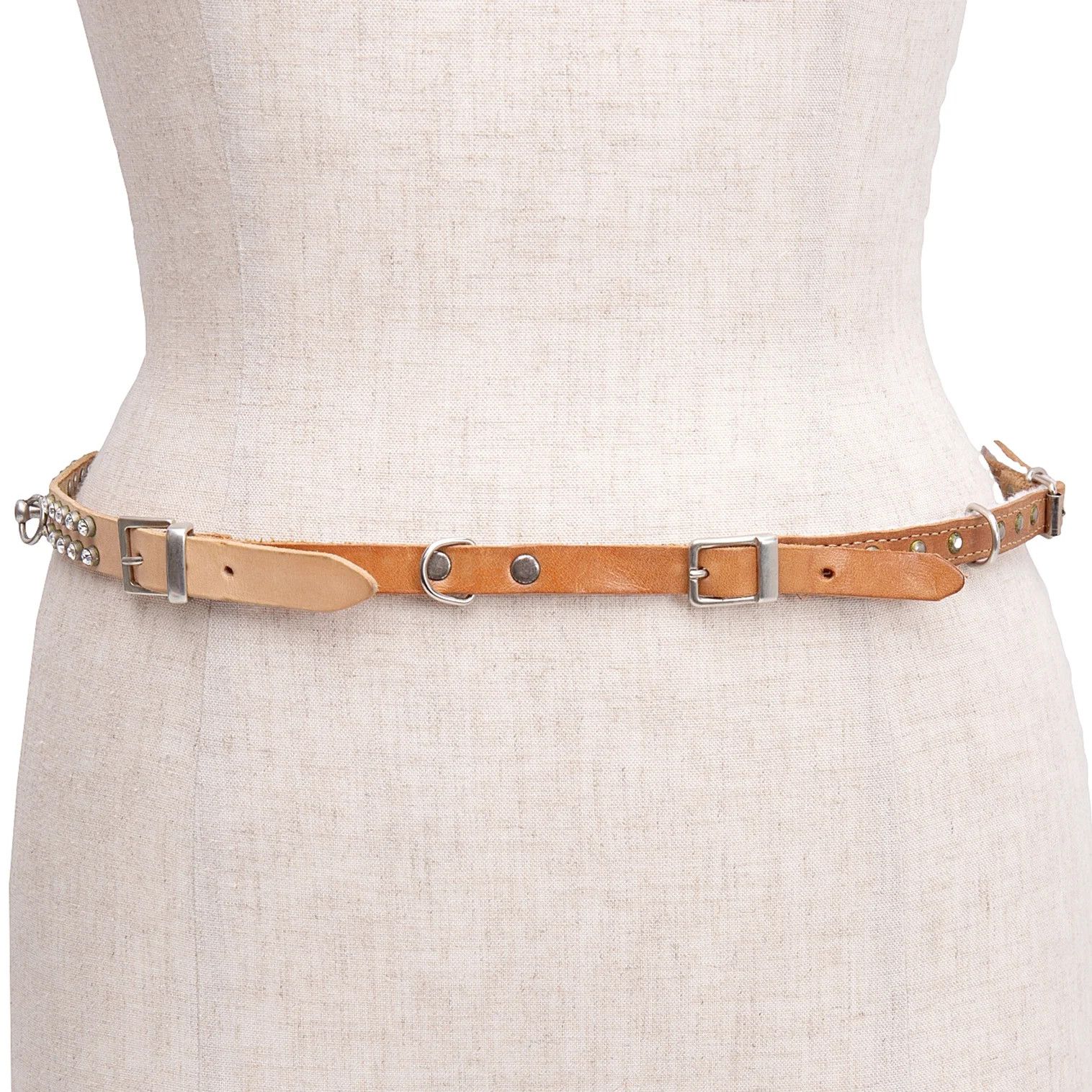 Maison Margiela Leather Narrow Belt in Brown, Size 70 Size ONE SIZE - 1 Thumbnail