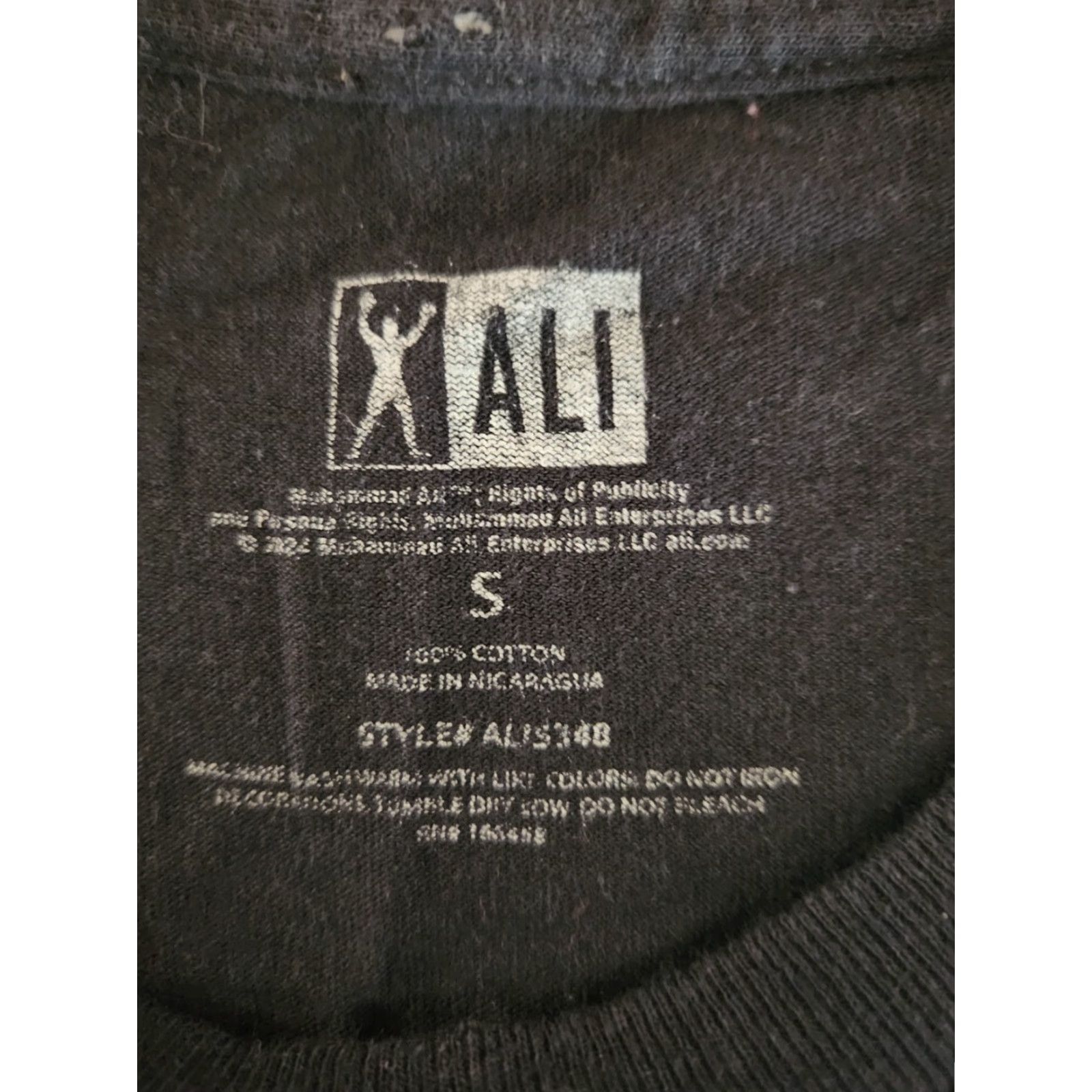 Vintage Muhammad Ali Greatest Of All Time Boxing T Shirt Size Adult Small Black Cotton Crew Neck Short Sleeve Men Mens Regular T-Shirt 2020-2029 Size US S / EU 44-46 / 1 - 2 Thumbnail