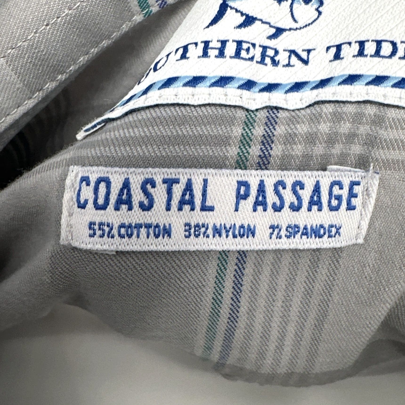 Southern Tide Southern Tide Coastal Passage Shirt Mens Large Gray Plaid Stretch Button Down Size US L / EU 52-54 / 3 - 5 Thumbnail