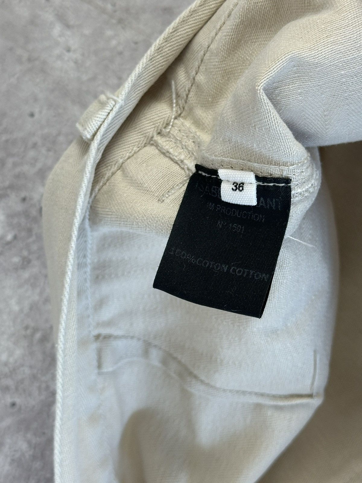 Isabel Marant Etoile Isabel Marant Etoile Stripped Beige Carpenter Cotton Jeans Size 25" / US 0 / IT 36 - 7 Thumbnail