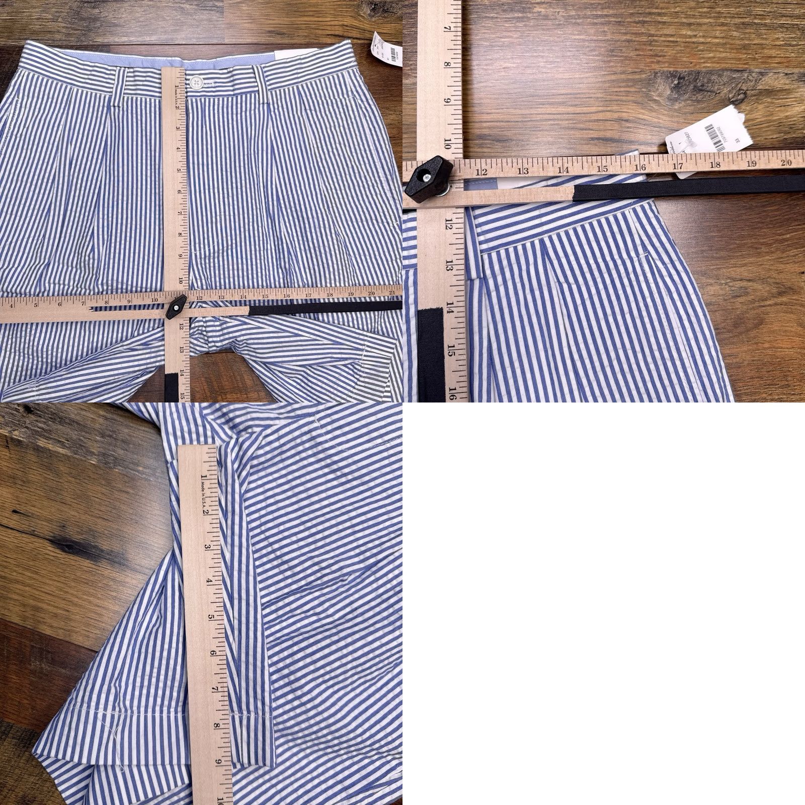 Brooks Brothers Brooks Brothers Bermuda Shorts Mens W33 Blue Seersucker Striped New Size US 33 - 8 Thumbnail