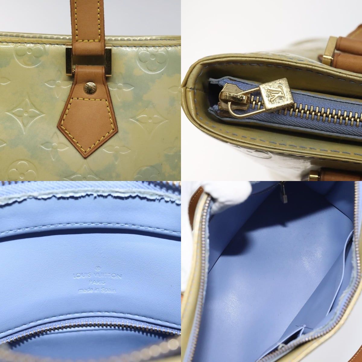 Louis Vuitton LOUIS VUITTON Monogram Vernis Houston Hand Bag Lavande Size ONE SIZE - 11 Thumbnail