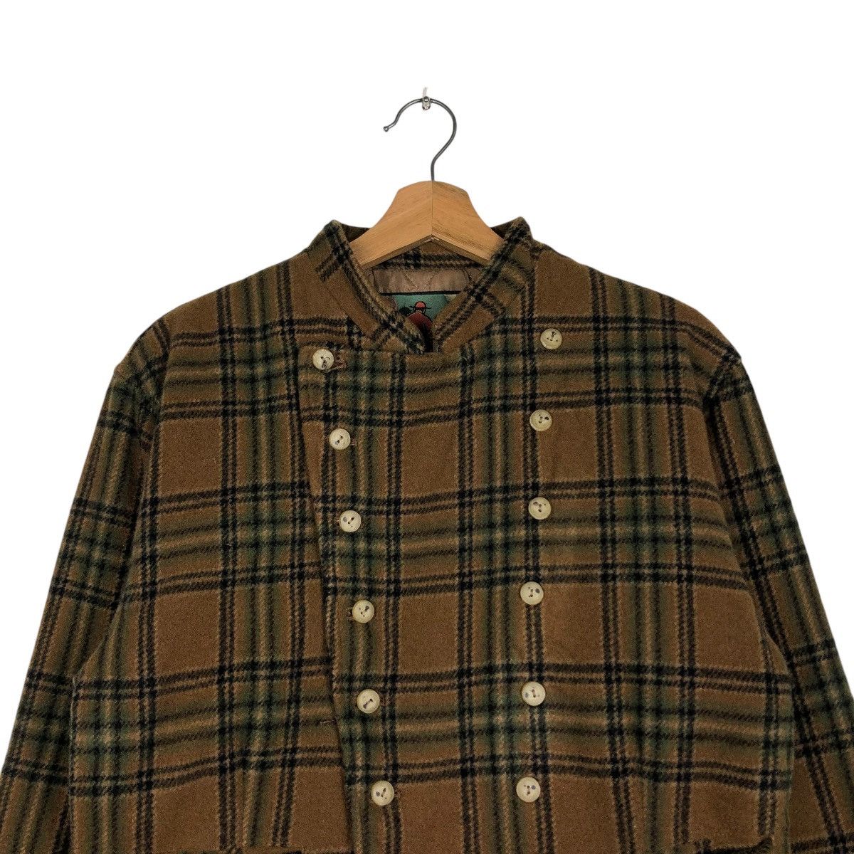 Japanese Brand 🔥VINTAGE CROPPED WOOL BIKER JACKET SABUROKU TARTAN DESIGN Size US M / EU 48-50 / 2 - 5 Thumbnail