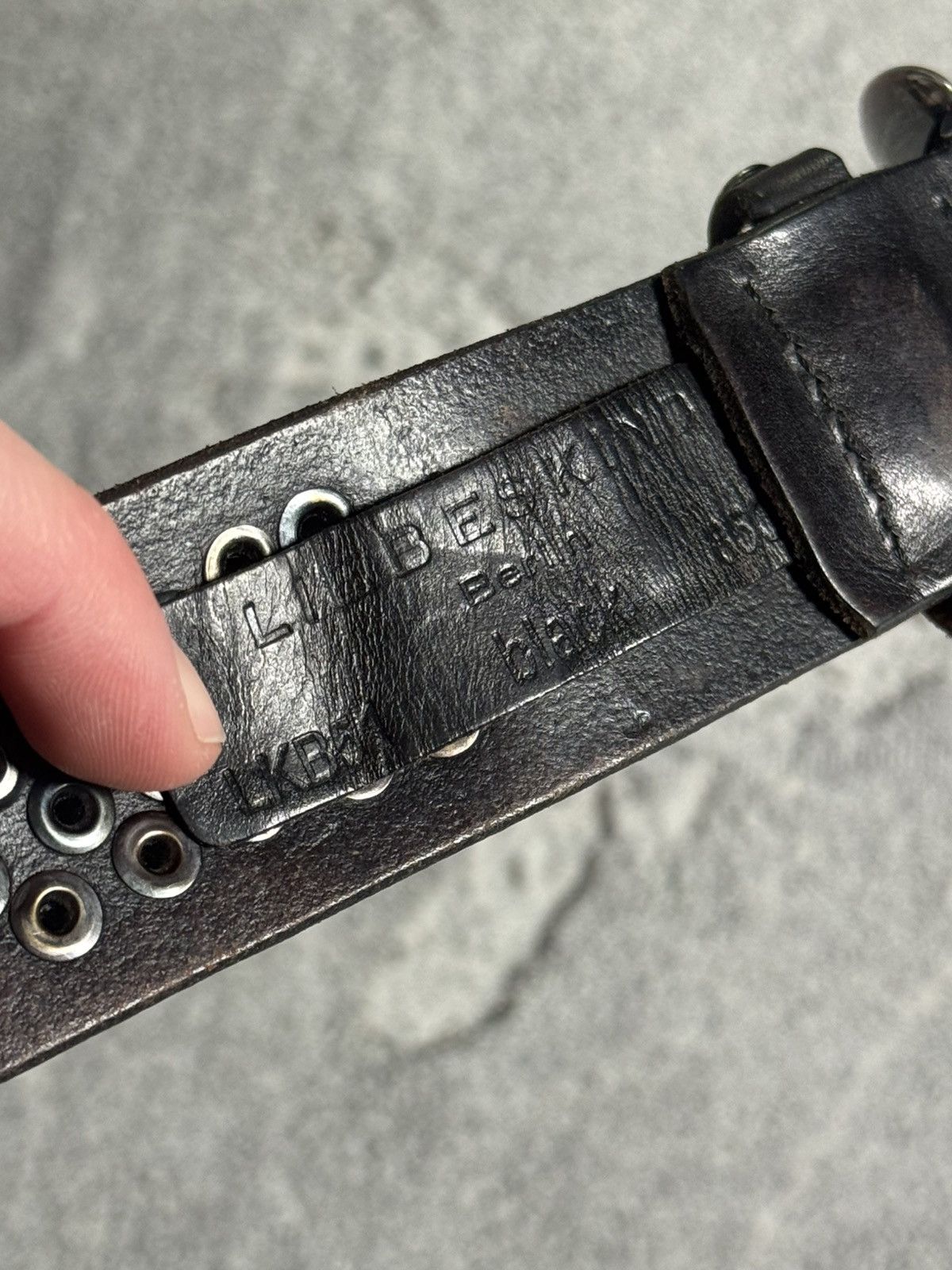 If Six Was Nine Retro leather metal rhinestones belt Y2K L.G.B. 90s opium Size ONE SIZE - 11 Thumbnail