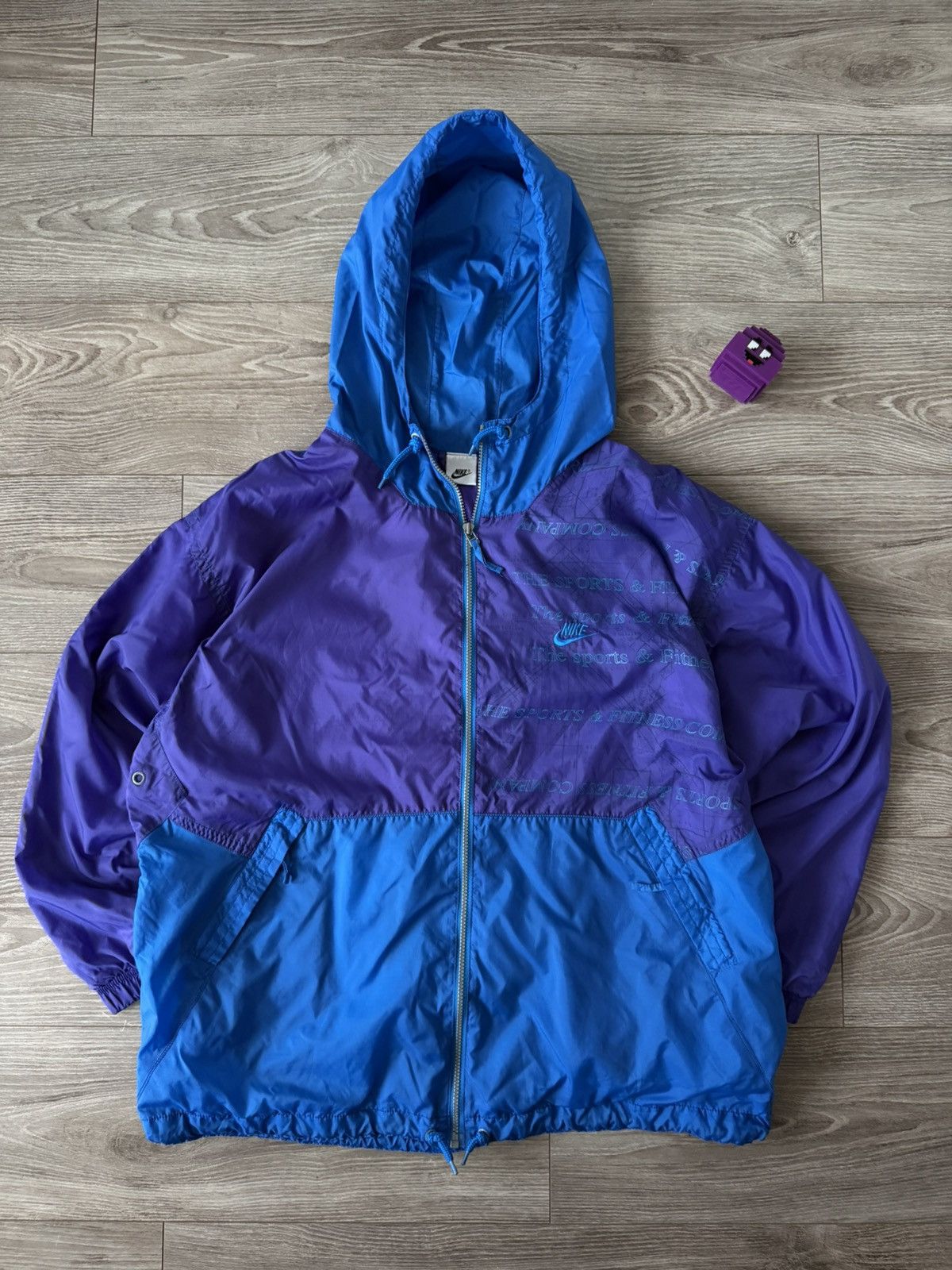 Nike ❗️VINTAGE NIKE 80s BIG LOGO ARCHIVAL WINDBREAKER JACKET Size US XL / EU 56 / 4 - 1 Thumbnail