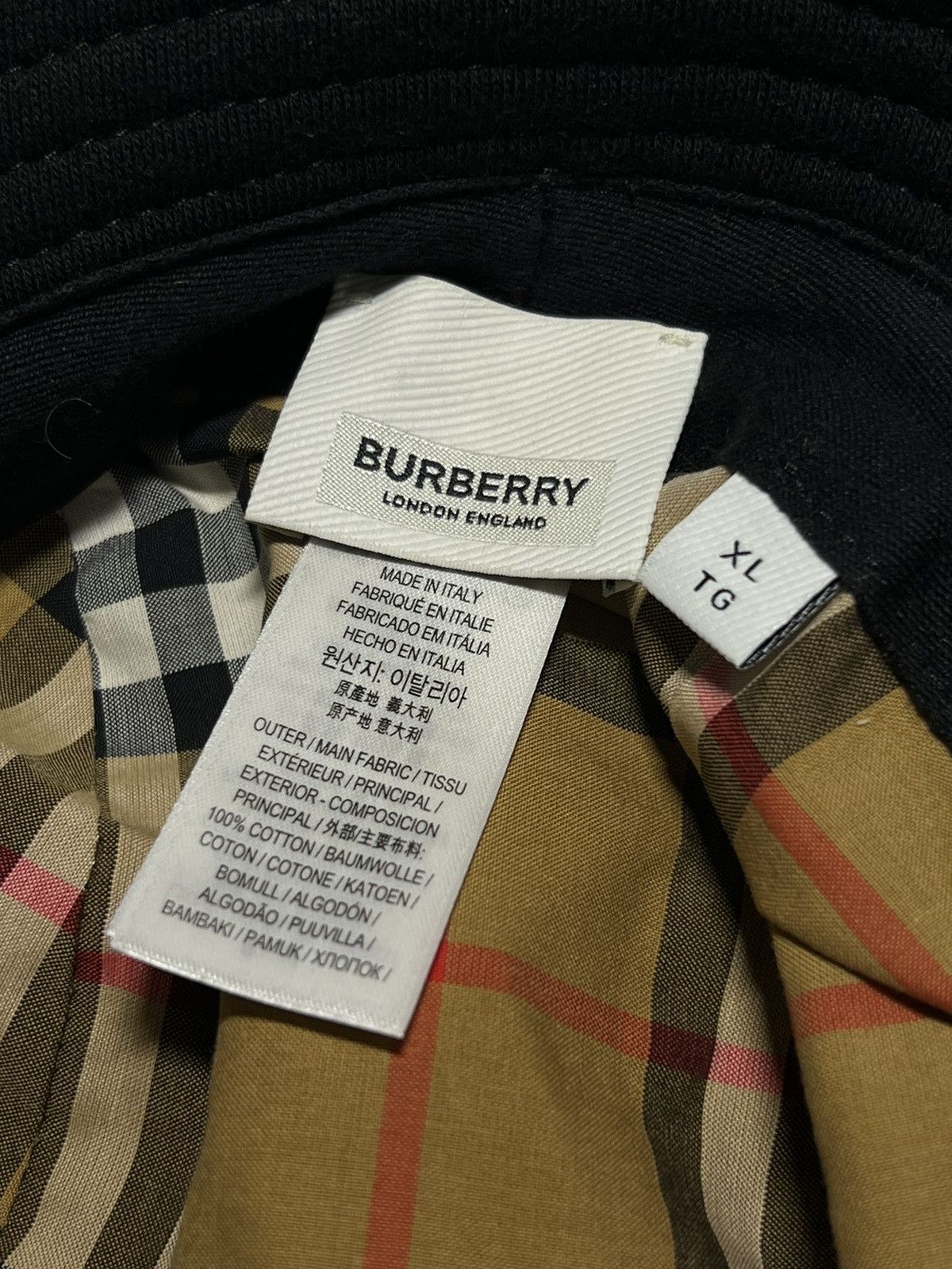 Burberry × Designer BURBERRY hat bucket hat bob hat Black- Unisex Size ONE SIZE - 4 Thumbnail